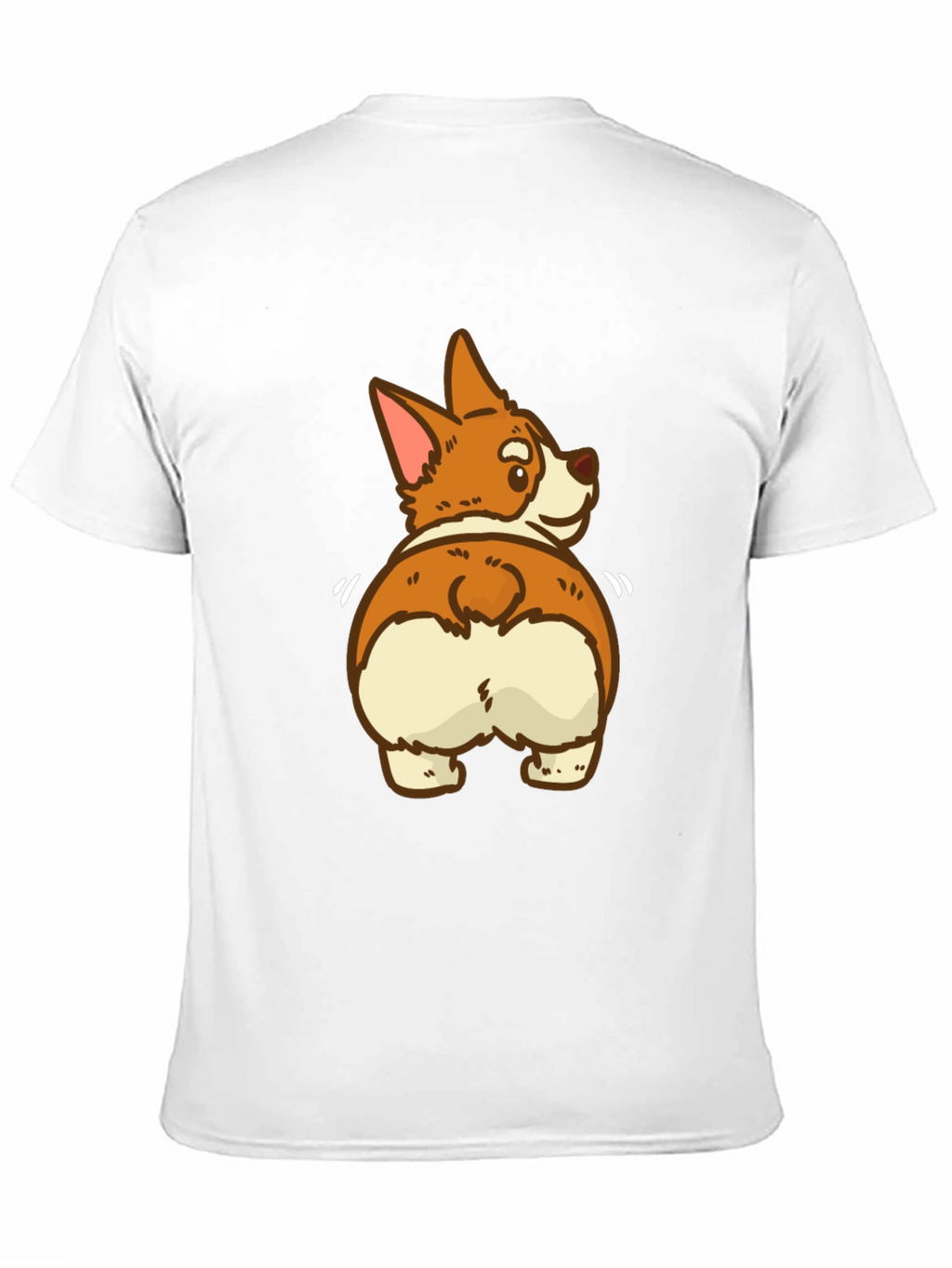 Funny Corgi Butt Black T-Shirt