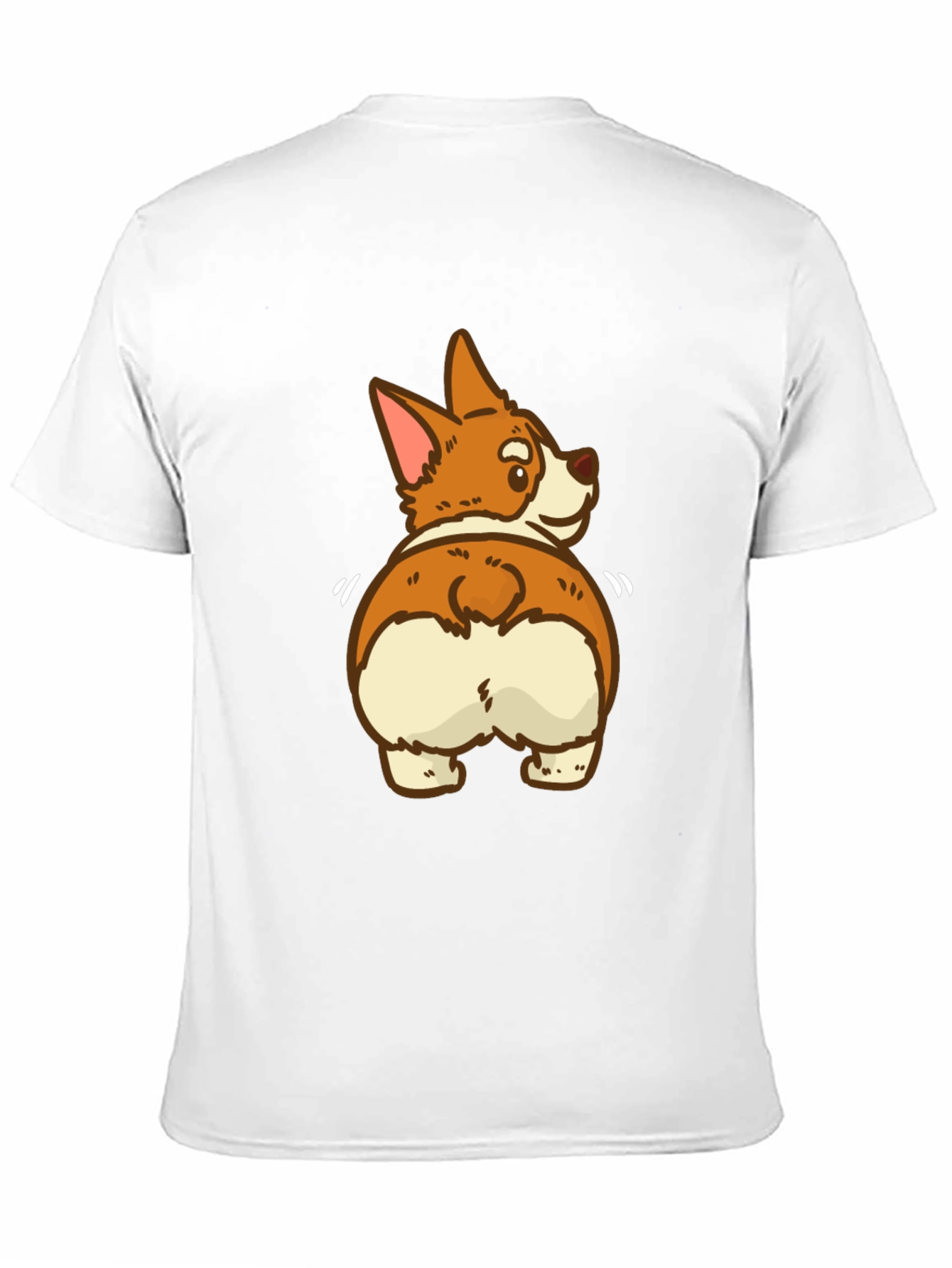 Funny Corgi Butt Black T-Shirt