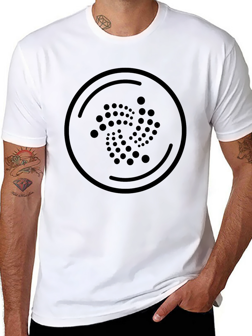 IOTA Cryptocurrency Logo Black T-Shirt
