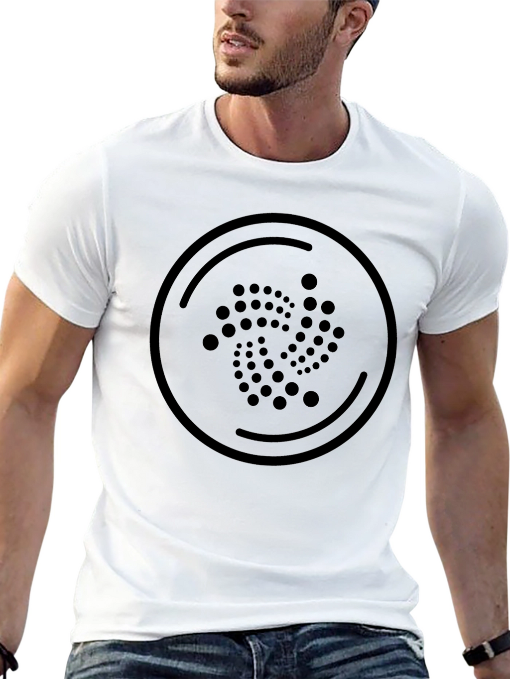 IOTA Cryptocurrency Logo Black T-Shirt