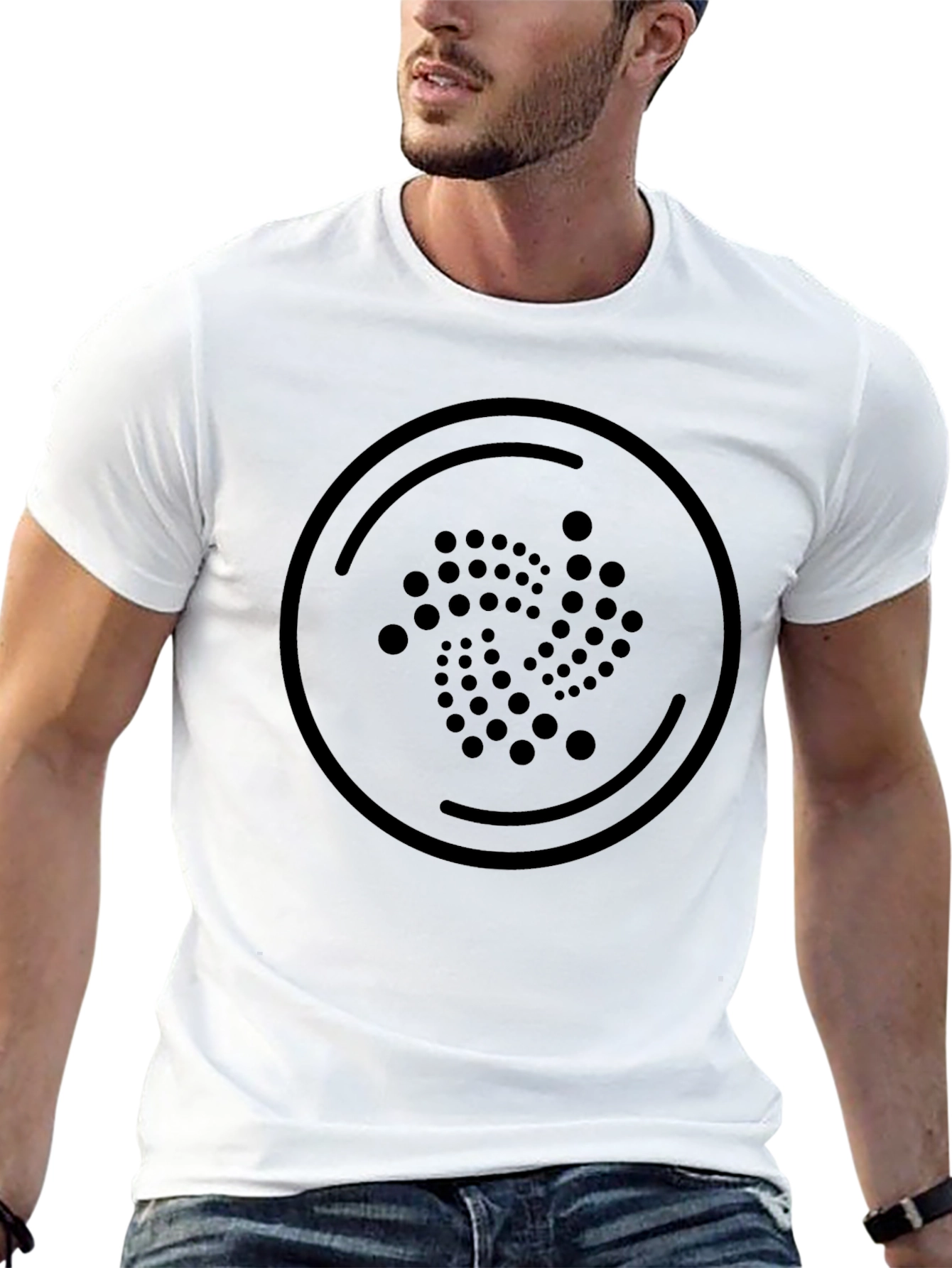 IOTA Cryptocurrency Logo Black T-Shirt