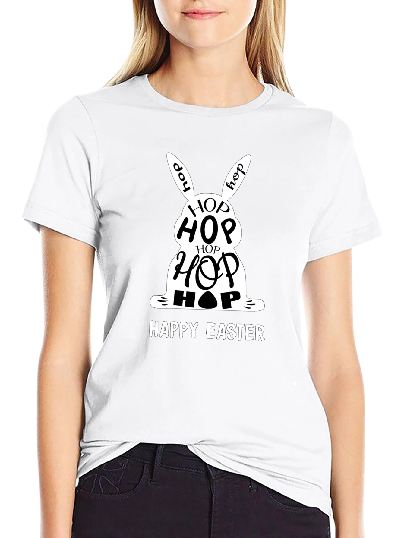 Happy Easter Hop Bunny T-Shirt
