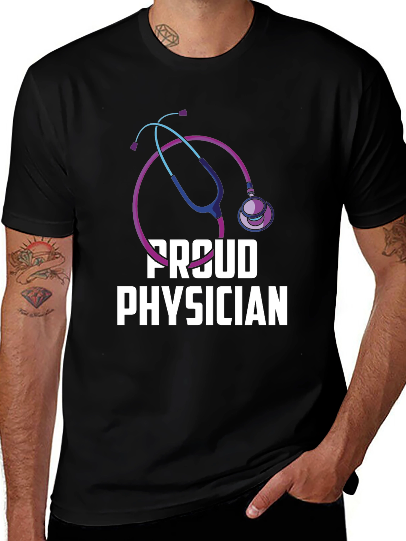 Proud Physician Black T-Shirt