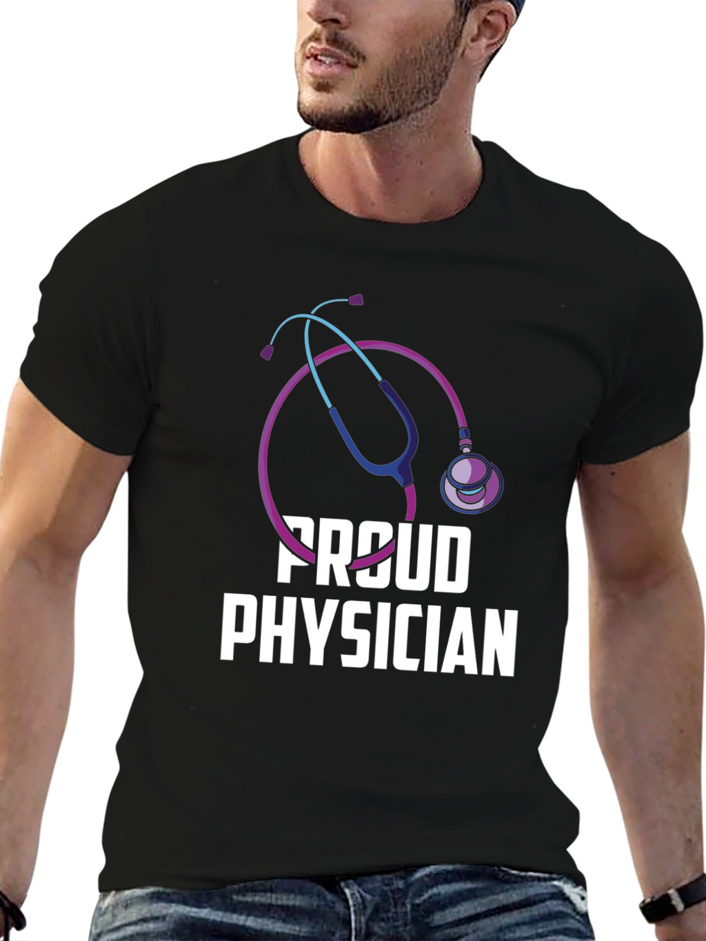 Proud Physician Black T-Shirt