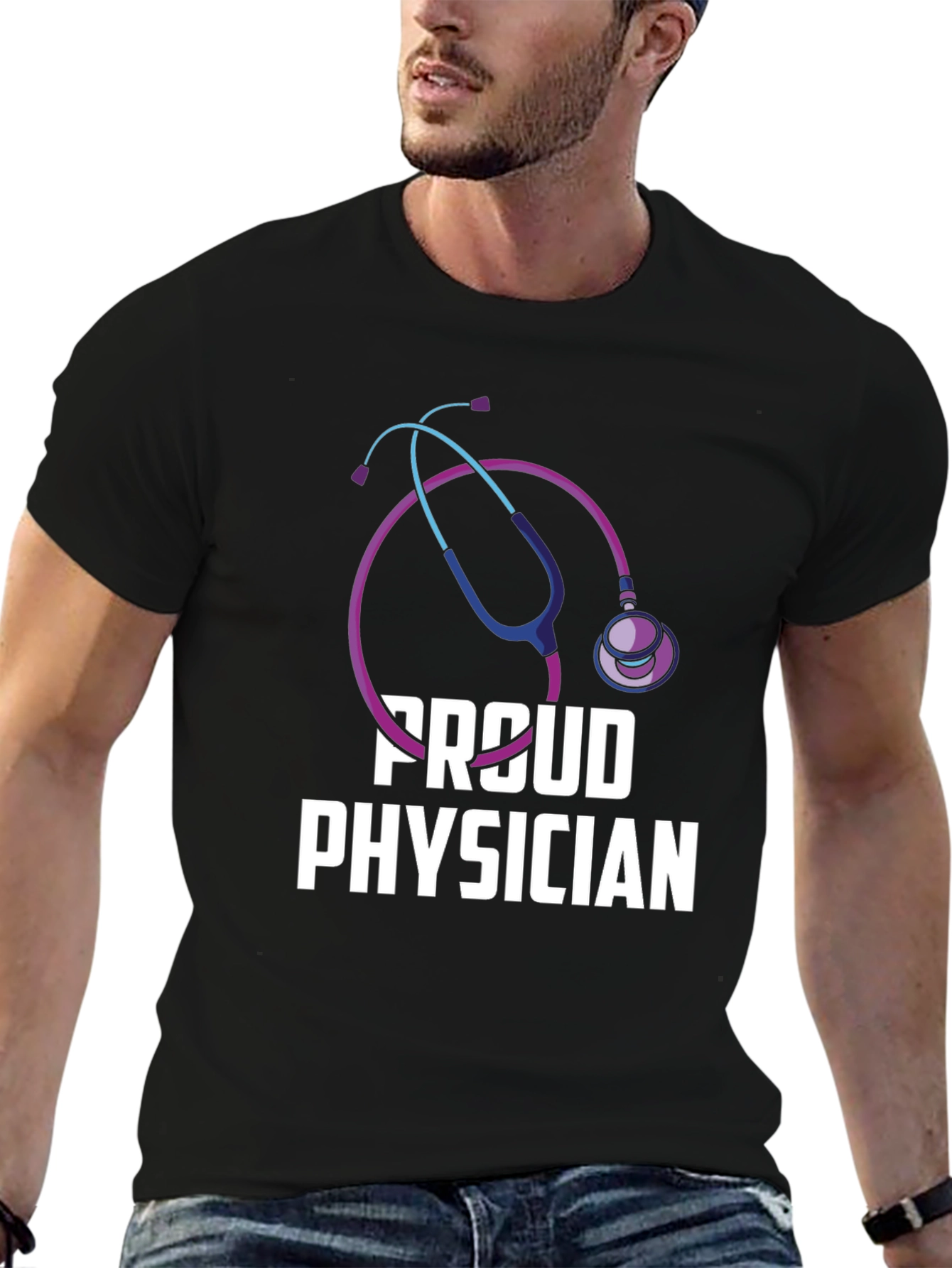 Proud Physician Black T-Shirt