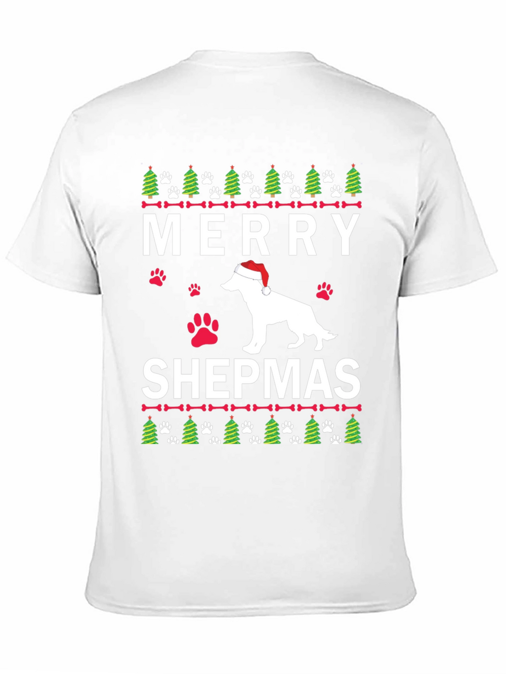 Merry Shepmas Christmas Dog T-Shirt