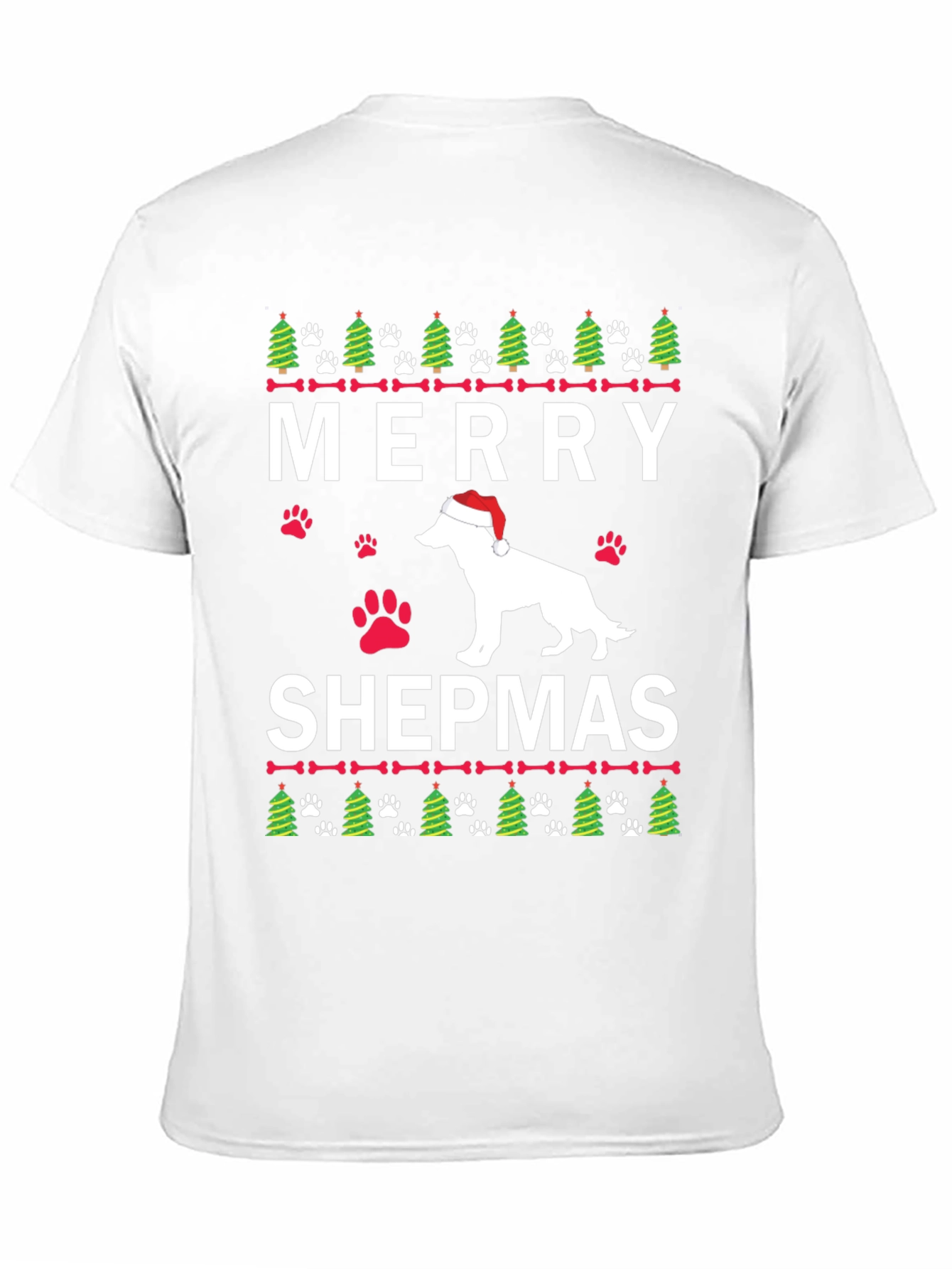 Merry Shepmas Christmas Dog T-Shirt