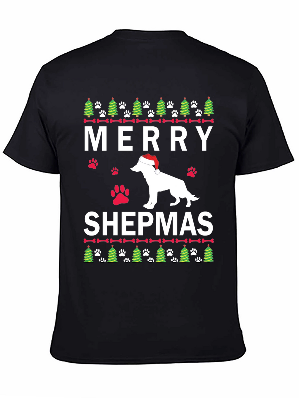 Merry Shepmas Christmas Dog T-Shirt