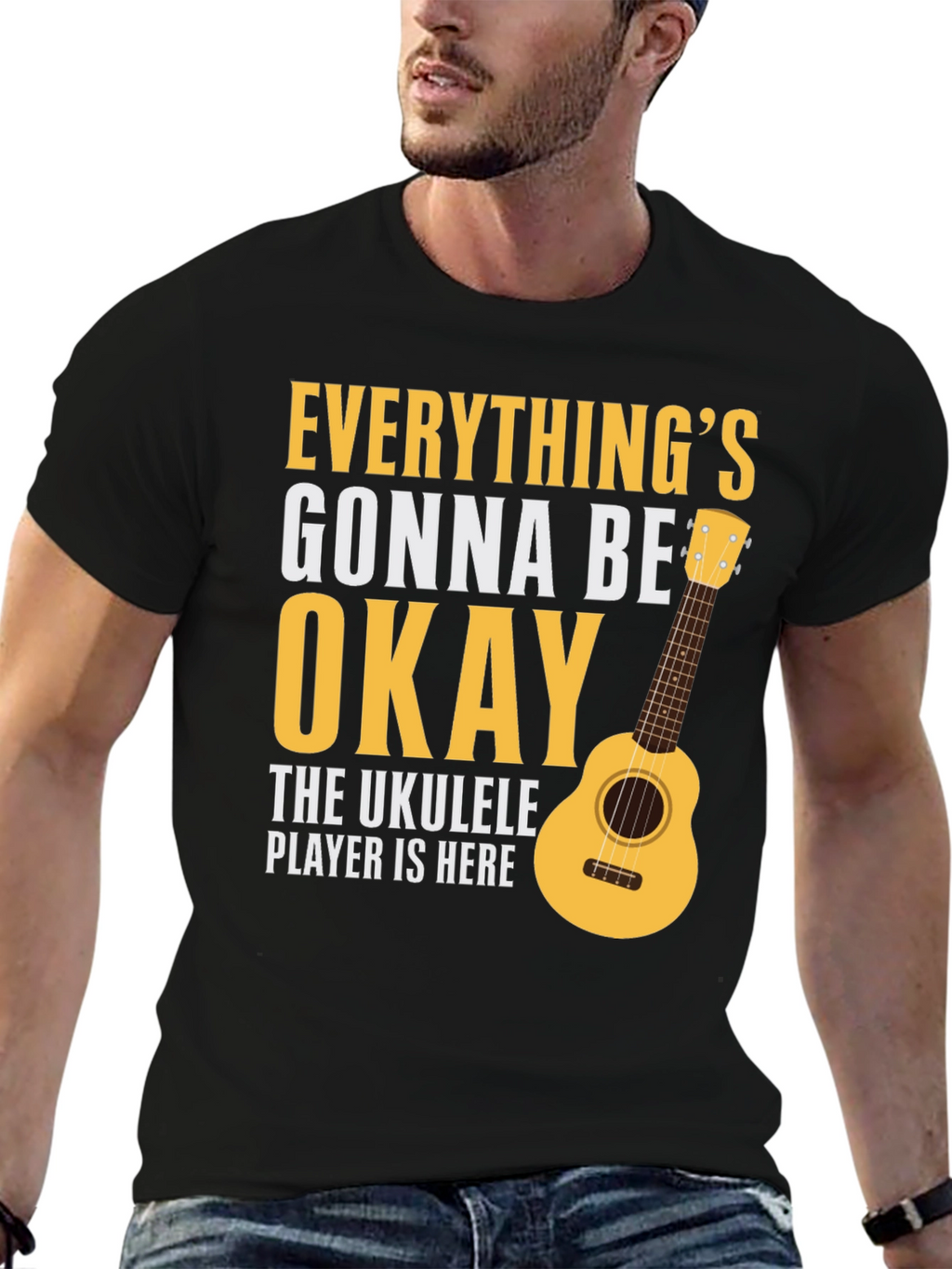Ukulele Player Here T-Shirt - Everythings Okay