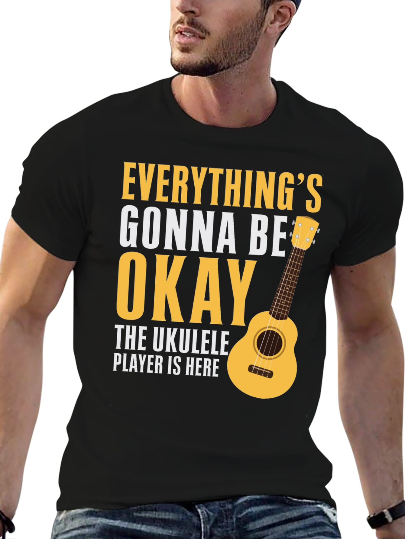 Ukulele Player Here T-Shirt - Everythings Okay