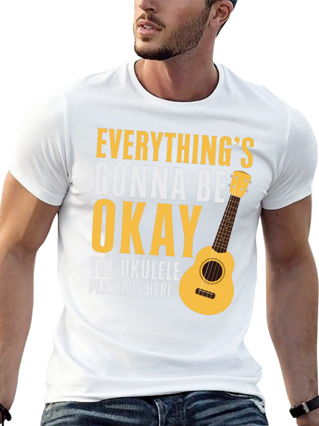 Ukulele Player Here T-Shirt - Everythings Okay