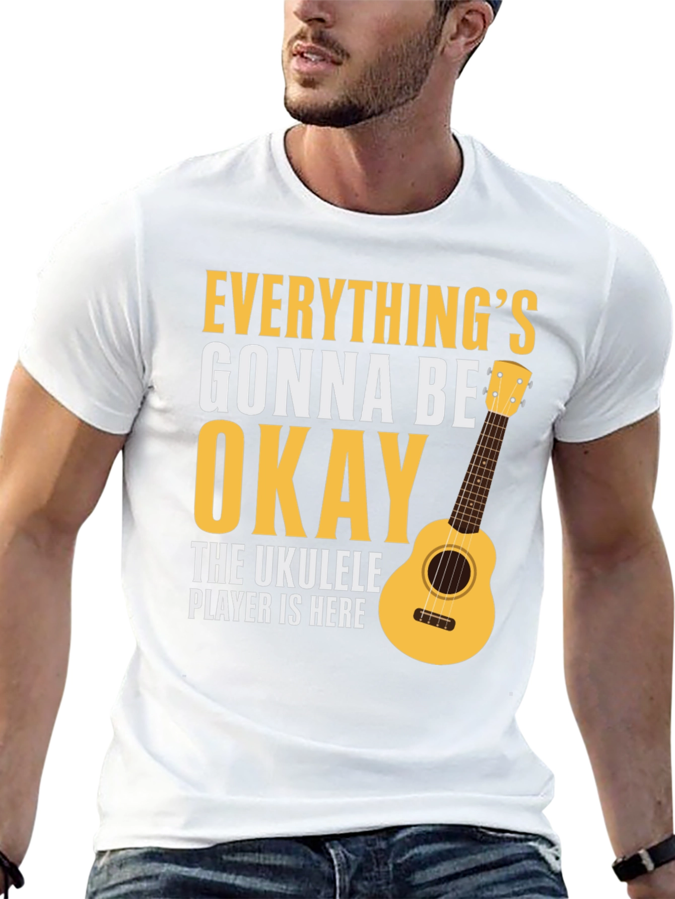 Ukulele Player Here T-Shirt - Everythings Okay