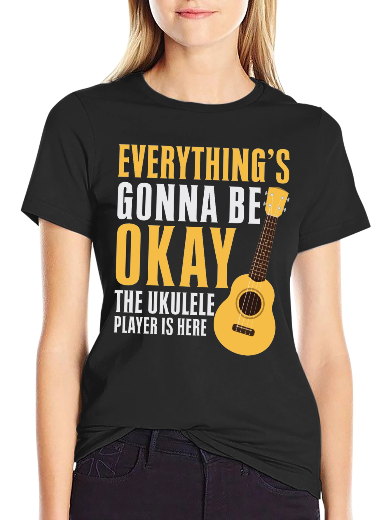 Ukulele Player Here T-Shirt - Everythings Okay