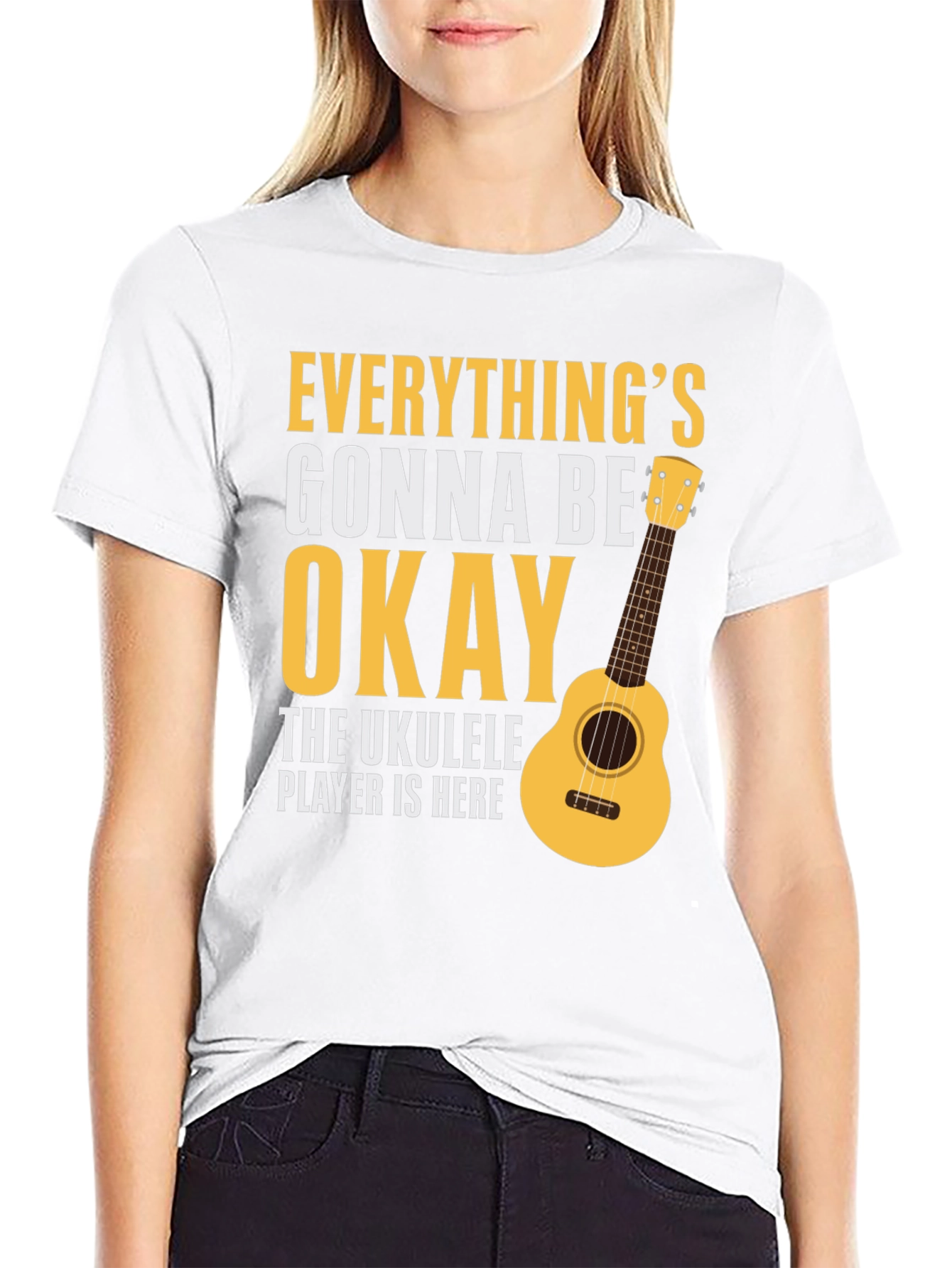 Ukulele Player Here T-Shirt - Everythings Okay