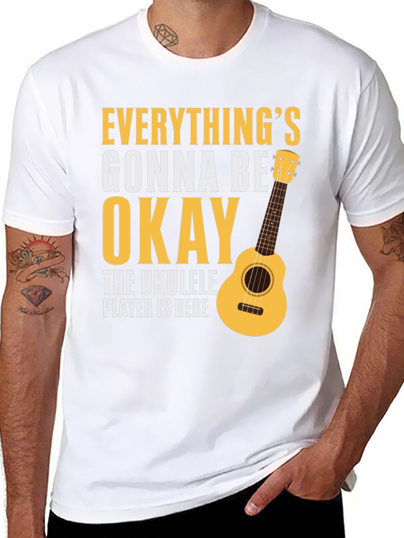 Ukulele Player Here T-Shirt - Everythings Okay