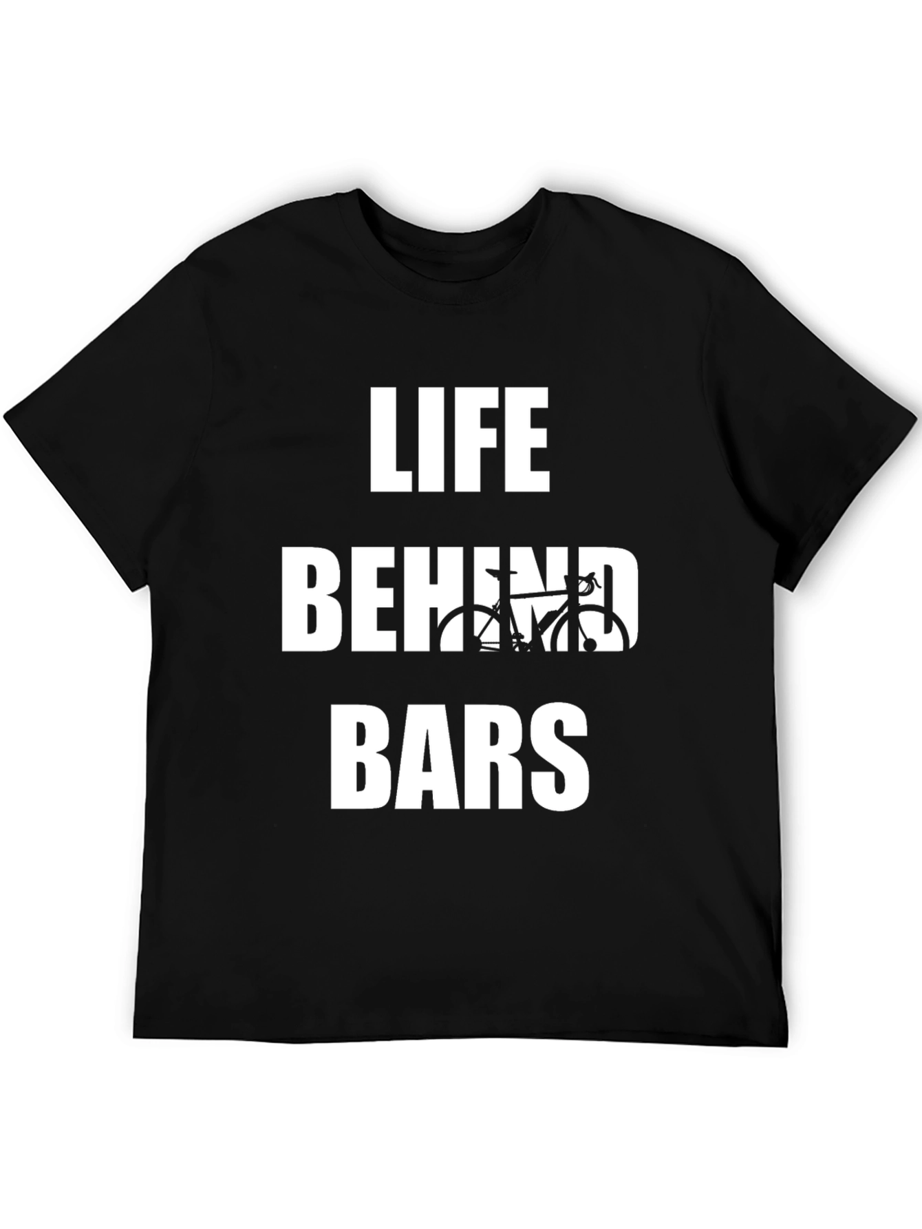 Life Behind Bars Bicycle Graphic Tee - Black