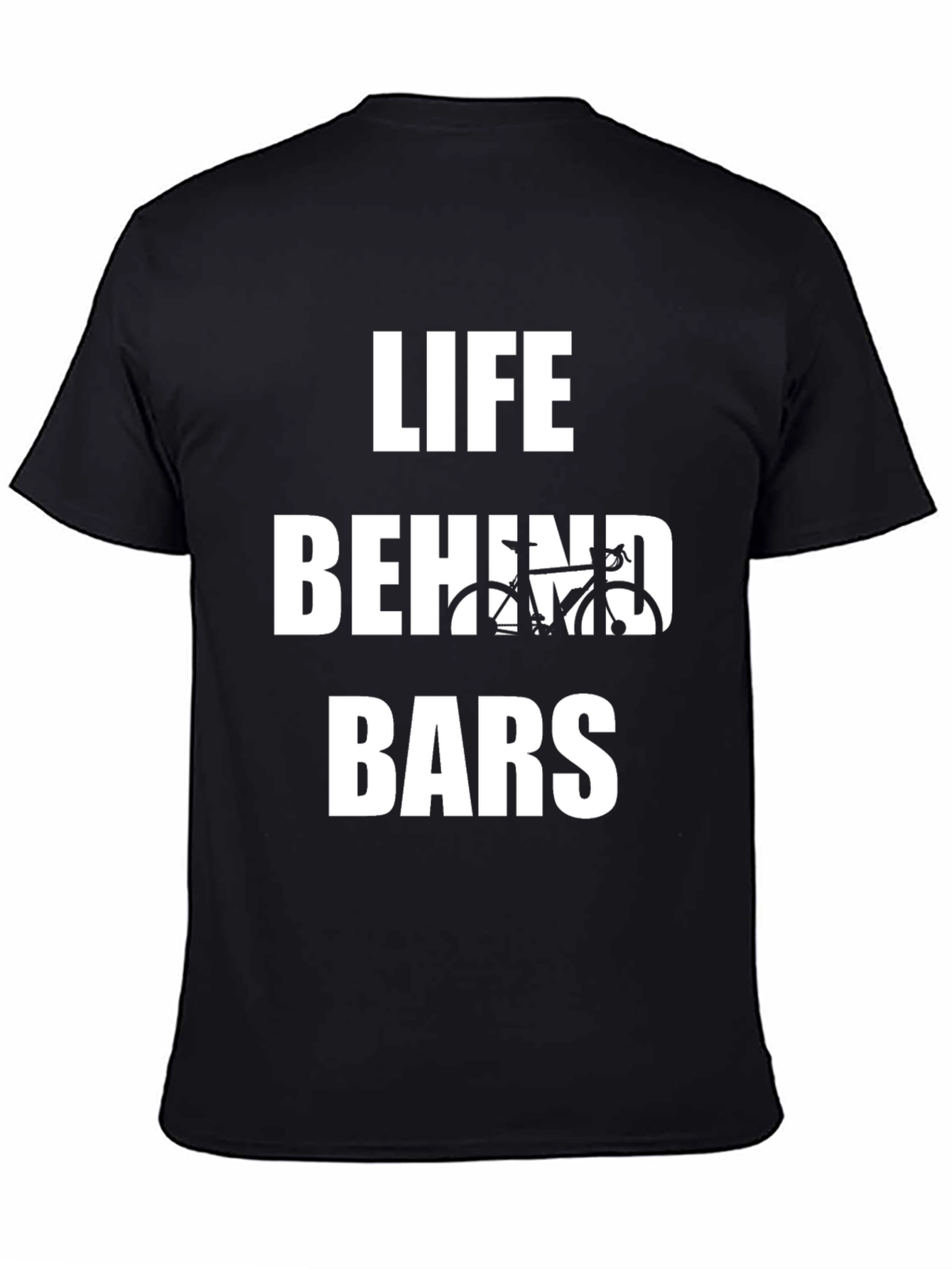 Life Behind Bars Bicycle Graphic Tee - Black