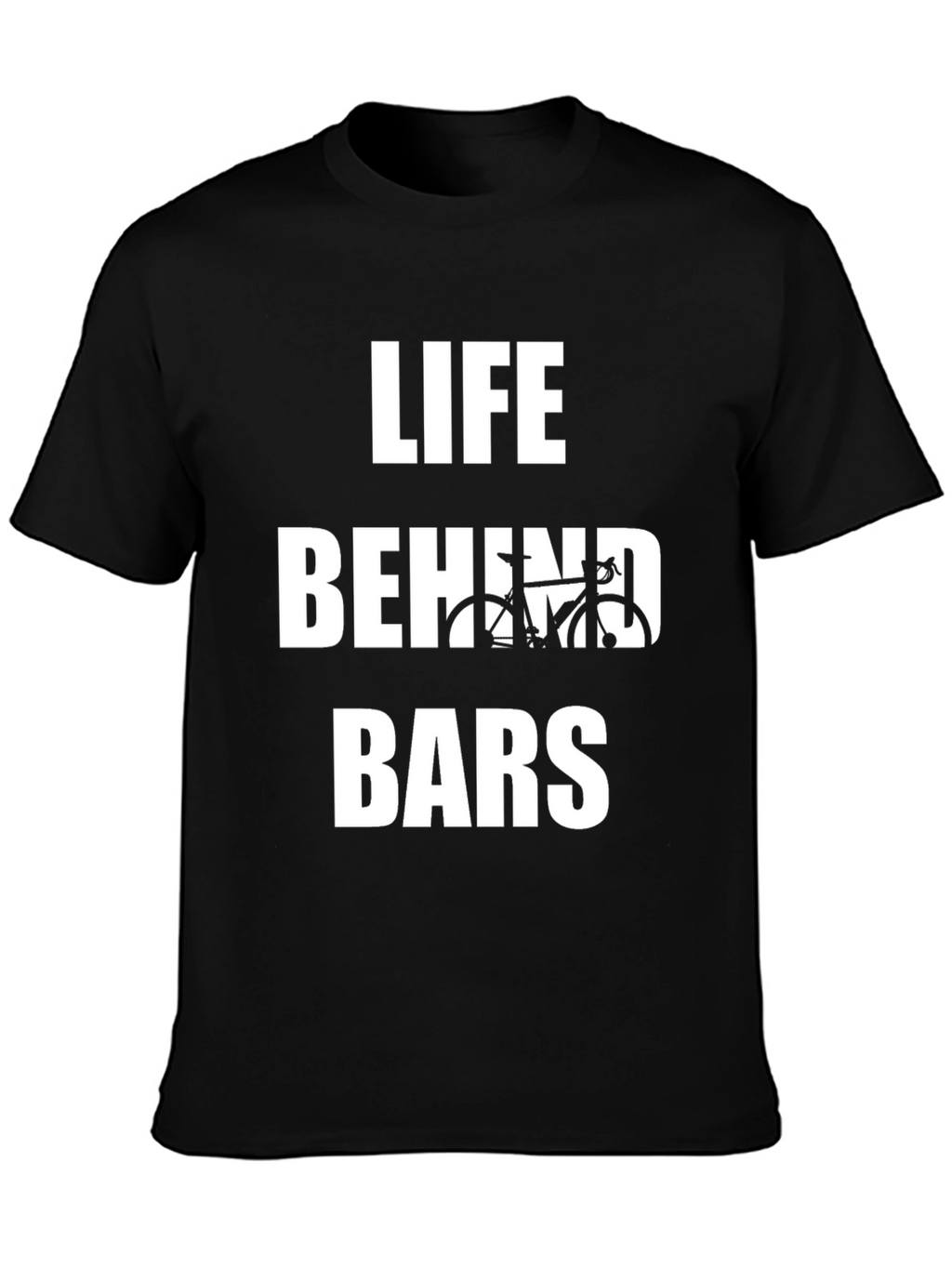 Life Behind Bars Bicycle Graphic Tee - Black