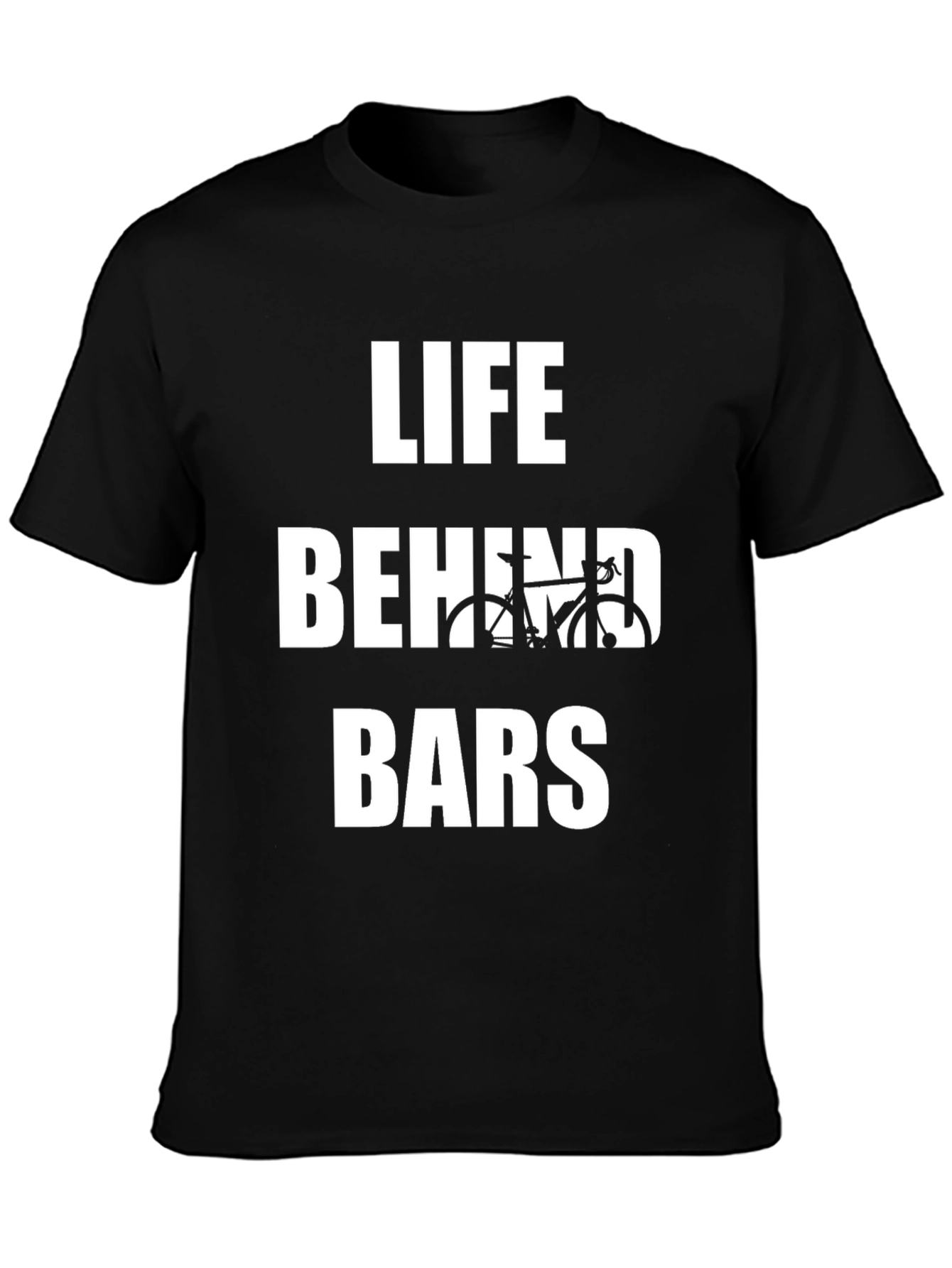 Life Behind Bars Bicycle Graphic Tee - Black