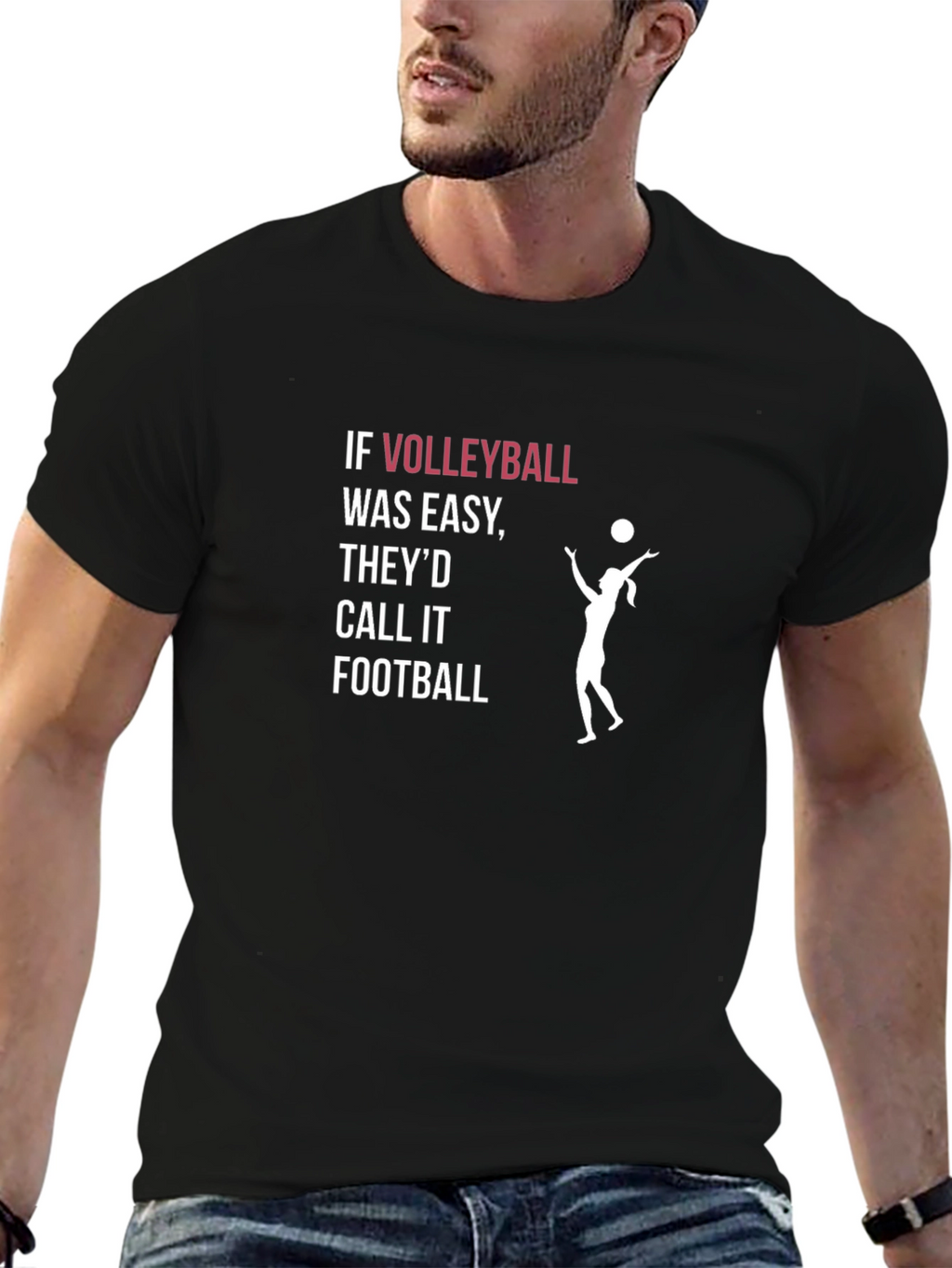Volleyball Graphic T-Shirt - Funny Sports Tee