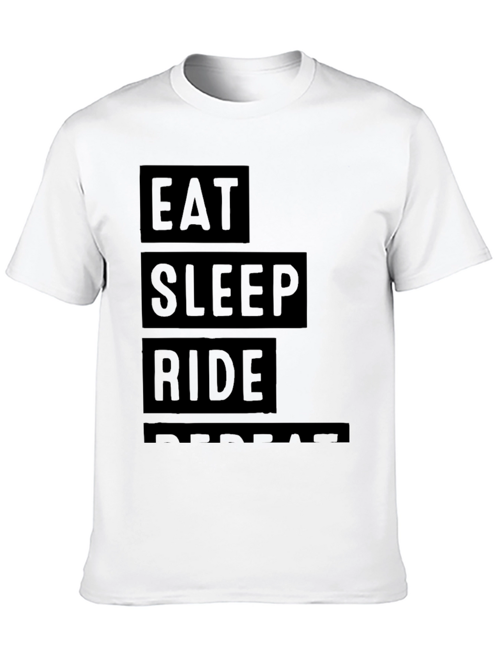 Eat Sleep Ride Repeat Black Graphic Tee