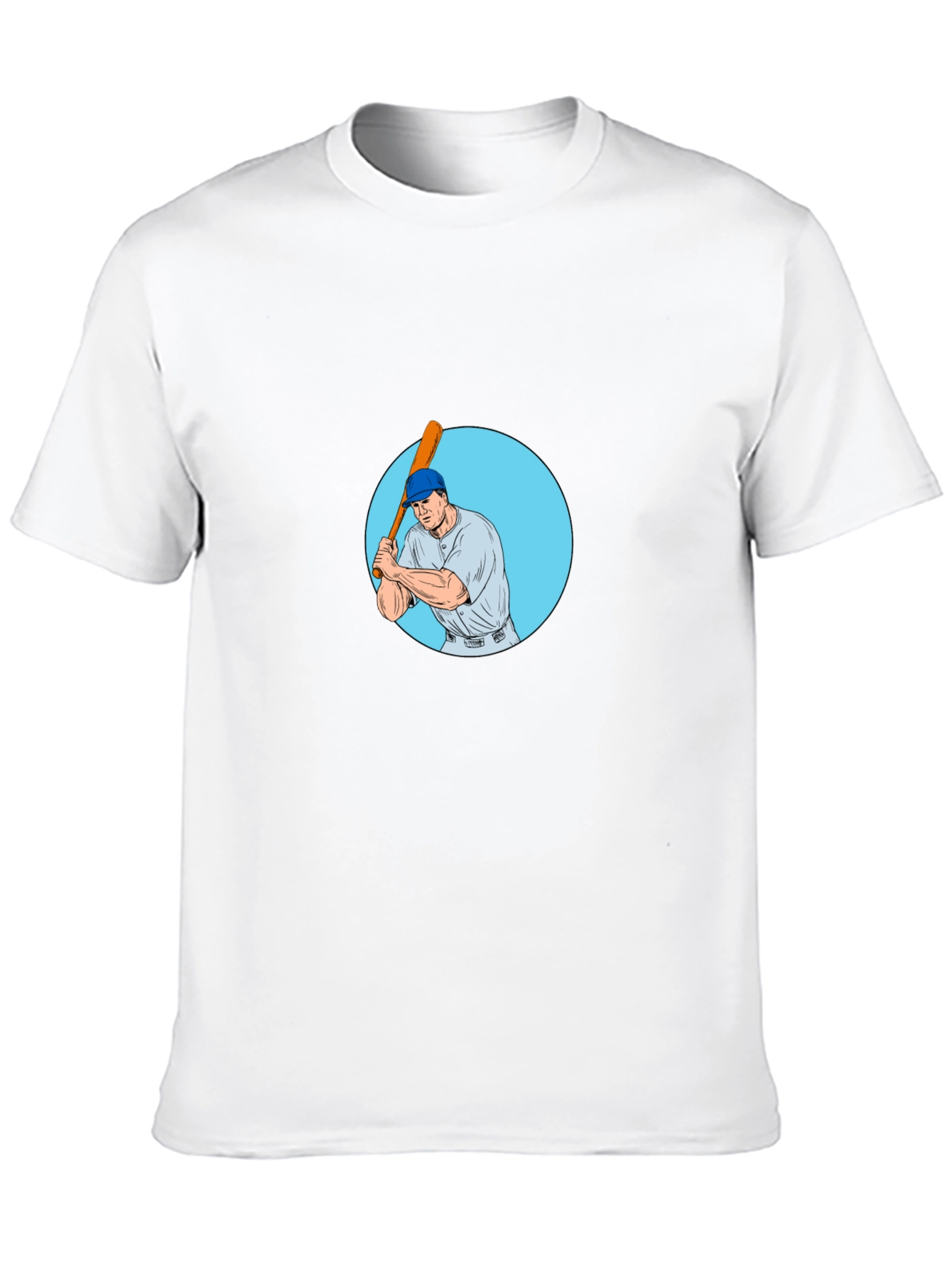Batter Up! Baseball Player Graphic Tee - Black