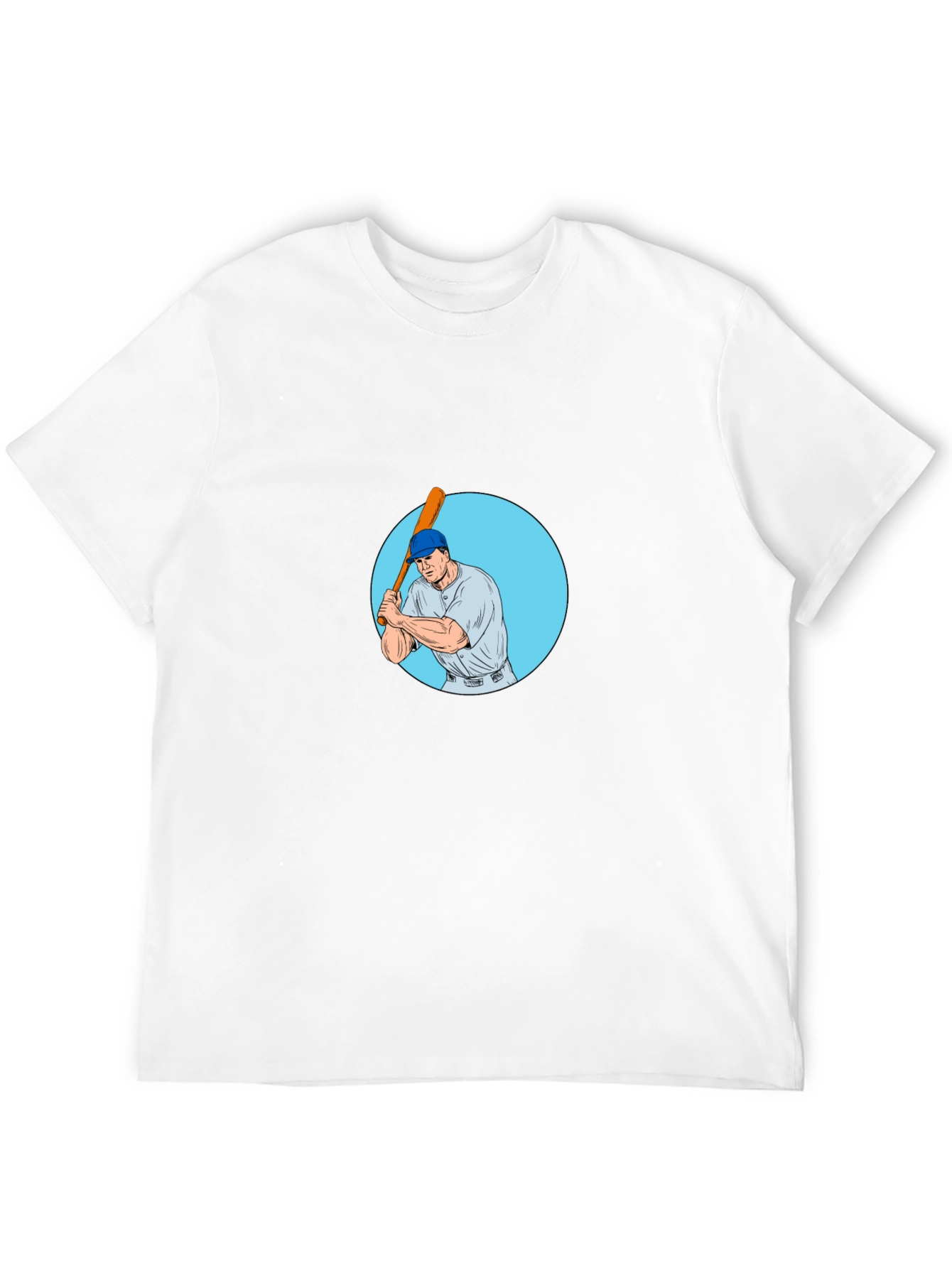 Batter Up! Baseball Player Graphic Tee - Black
