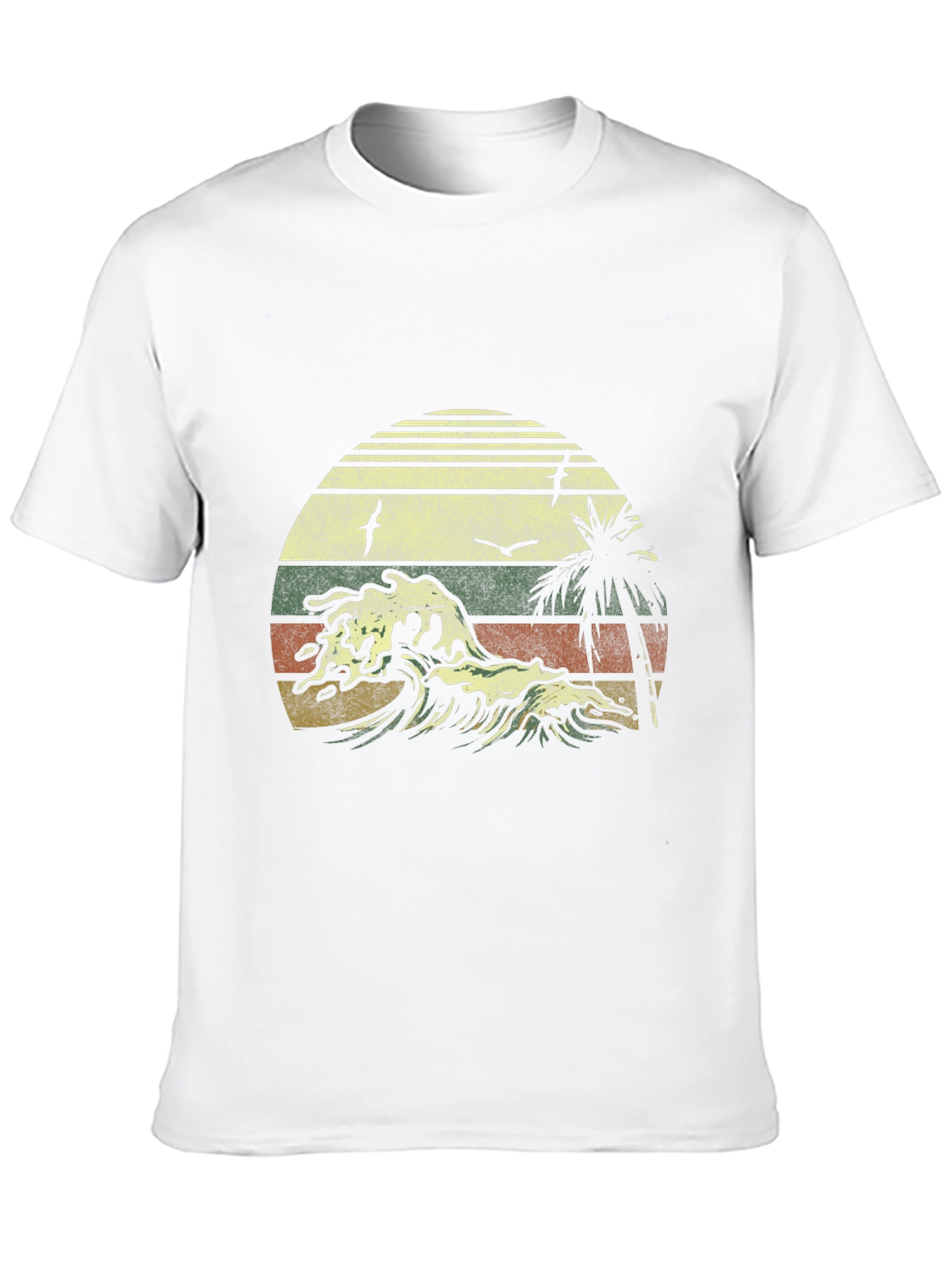 Retro Sunset Wave T-Shirt - Classic Design