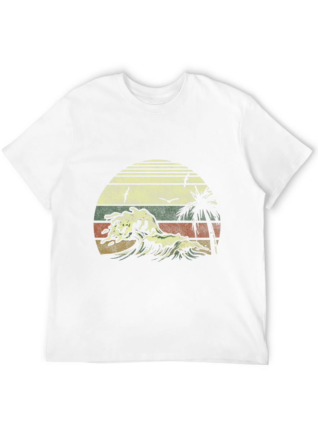 Retro Sunset Wave T-Shirt - Classic Design