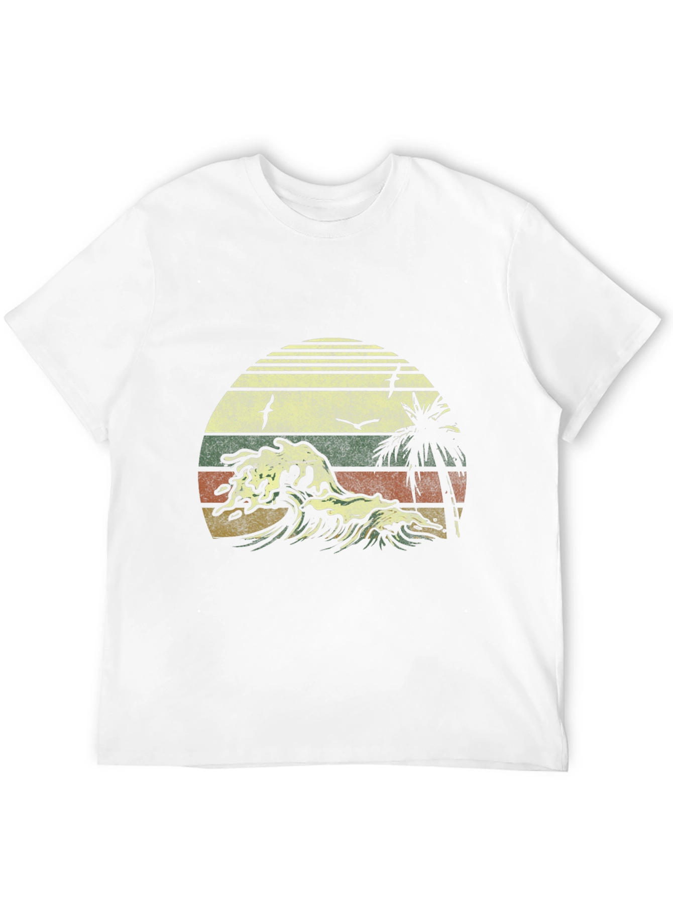 Retro Sunset Wave T-Shirt - Classic Design