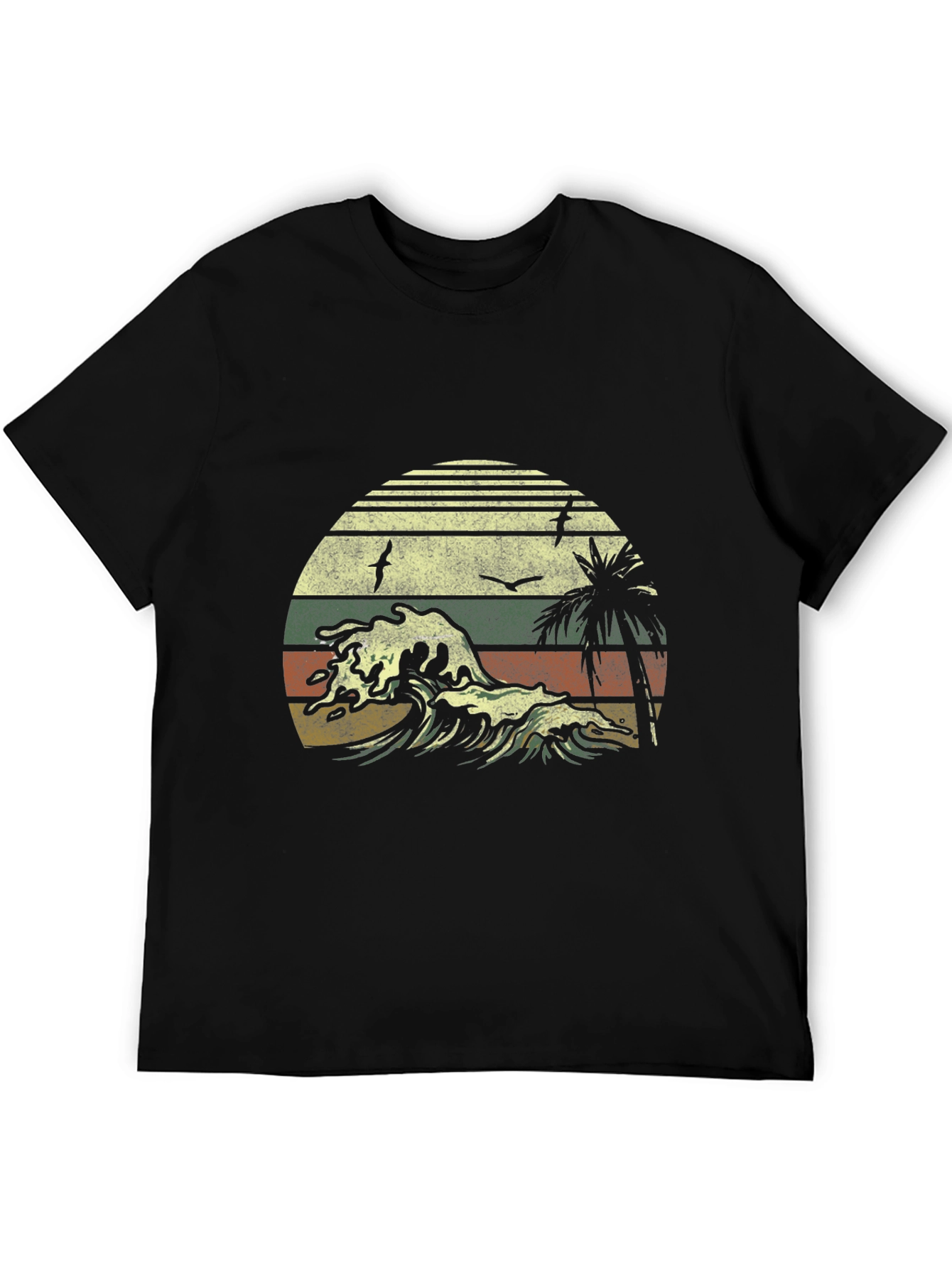 Retro Sunset Wave T-Shirt - Classic Design