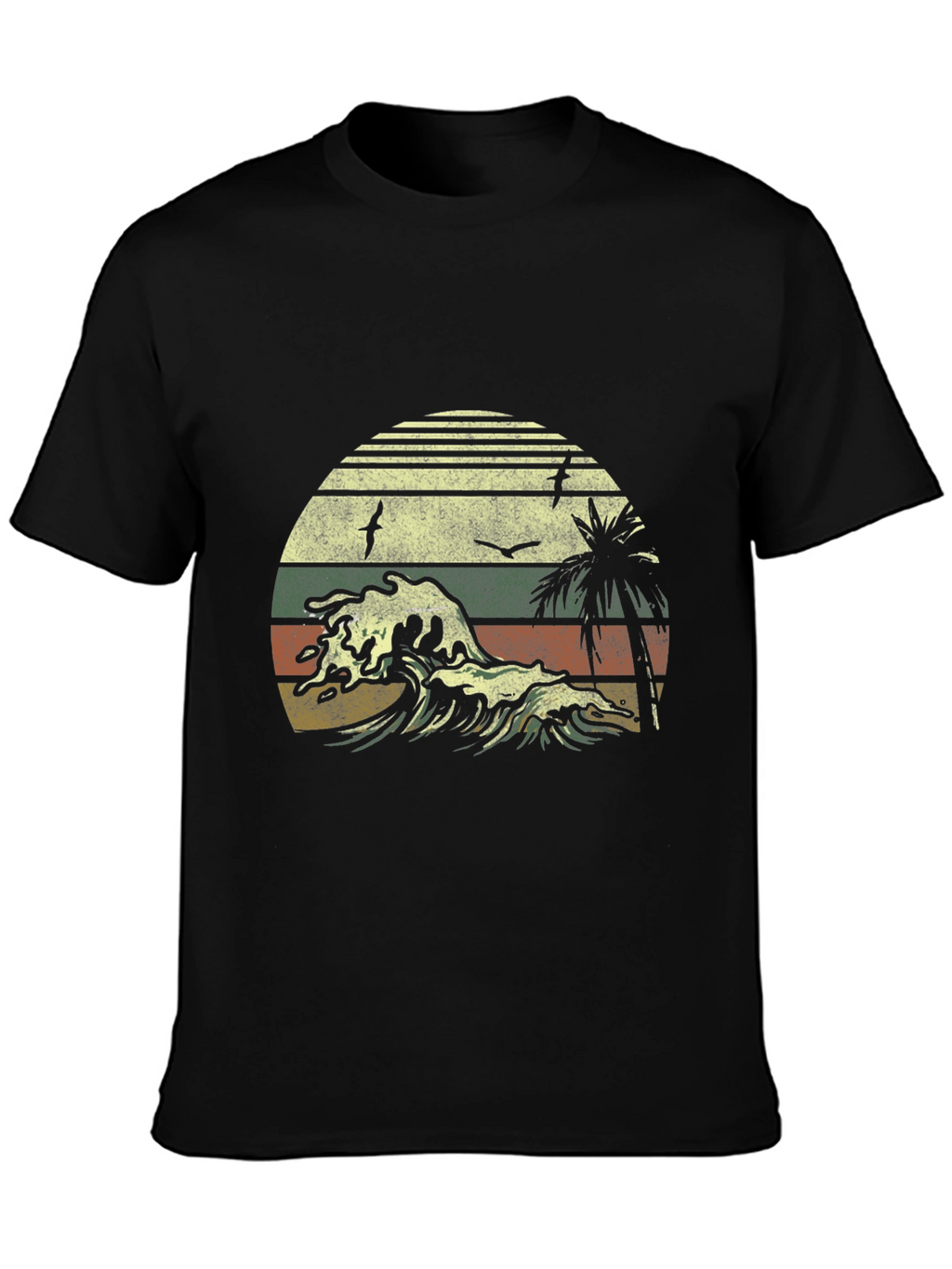 Retro Sunset Wave T-Shirt - Classic Design