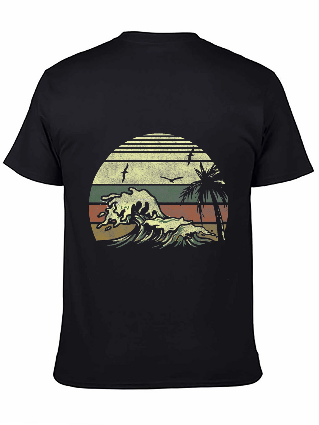 Retro Sunset Wave T-Shirt - Classic Design