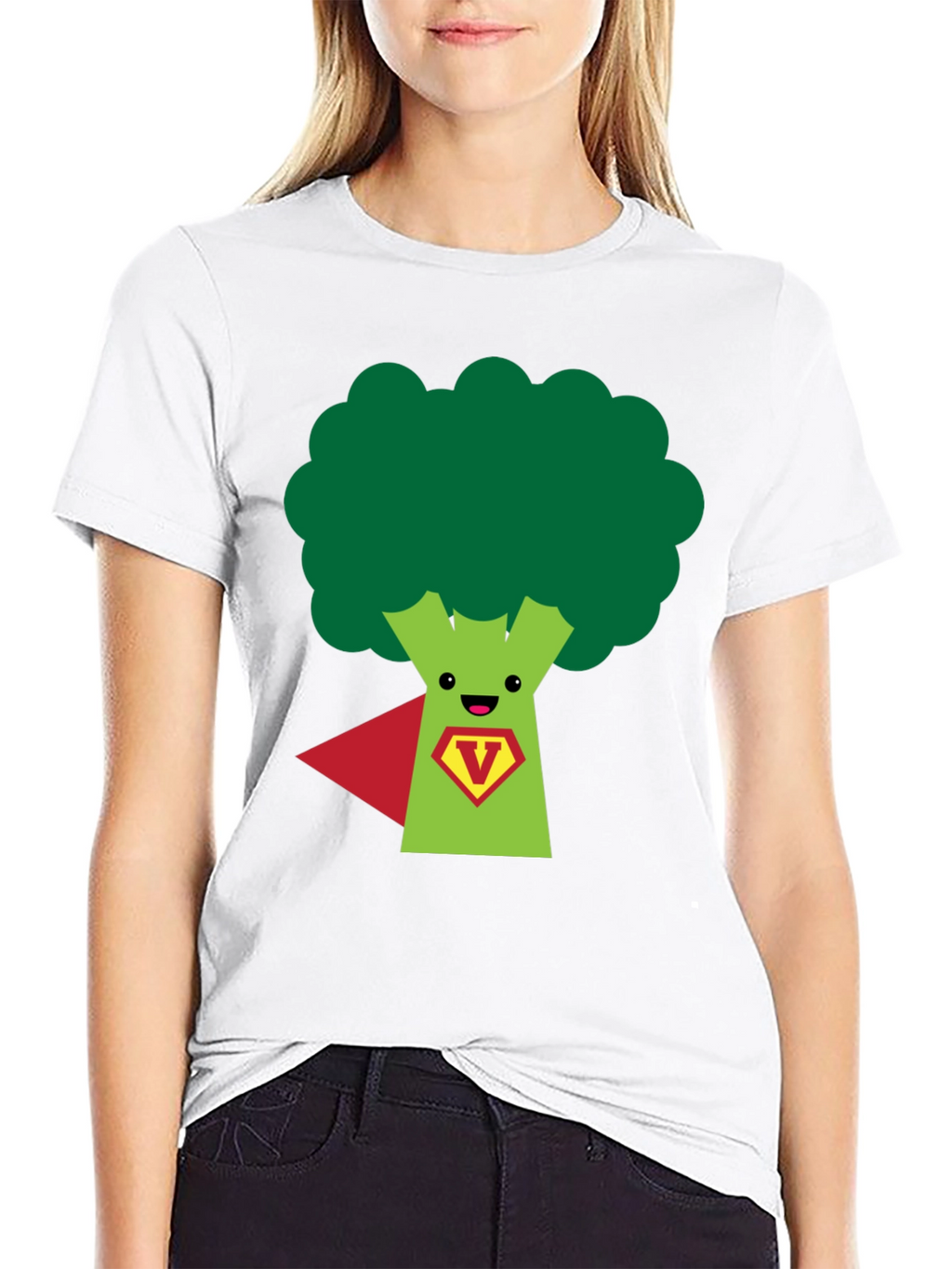 Super Broccoli Hero T-Shirt - Funny Vegan Power Tee