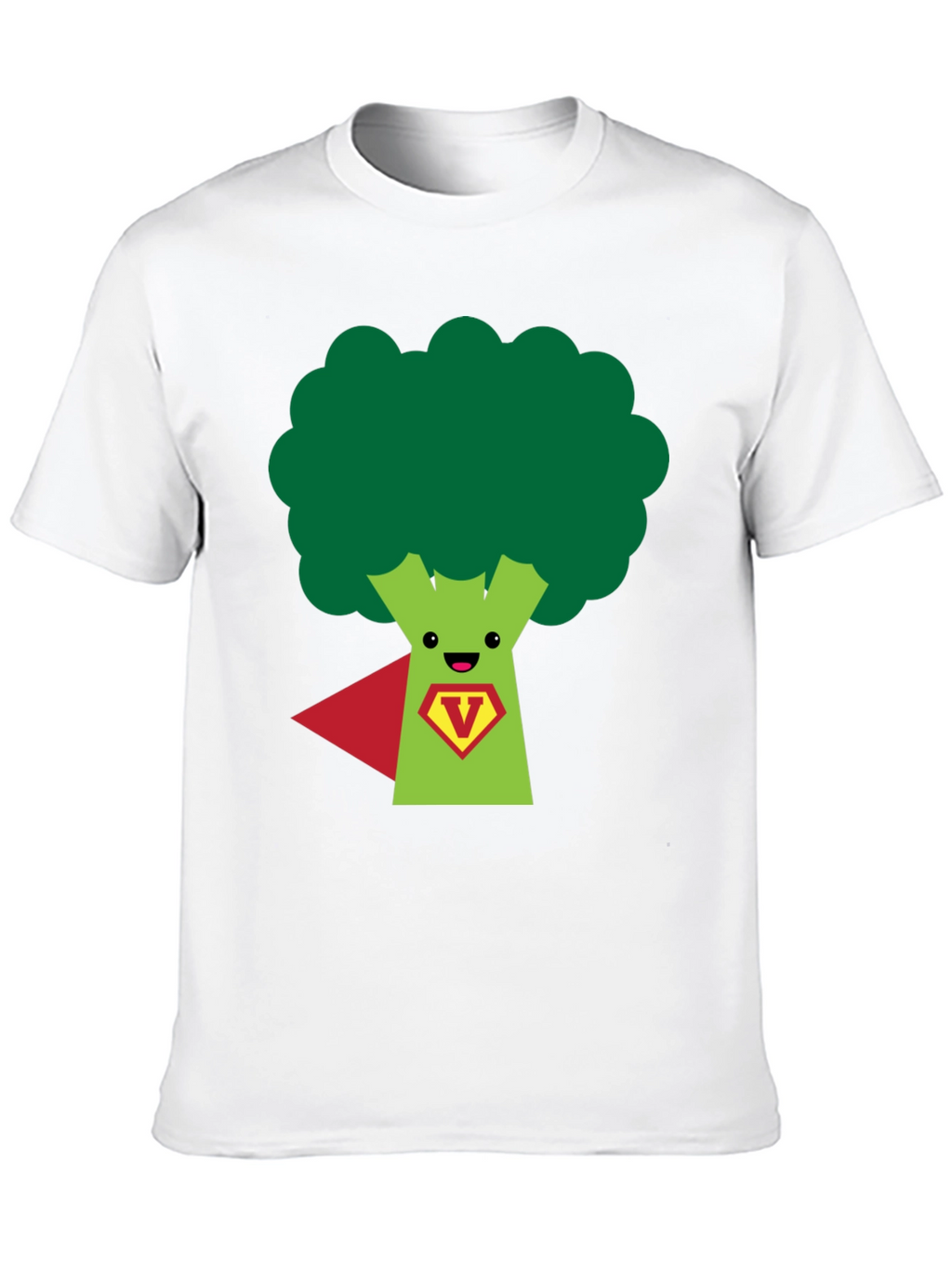 Super Broccoli Hero T-Shirt - Funny Vegan Power Tee