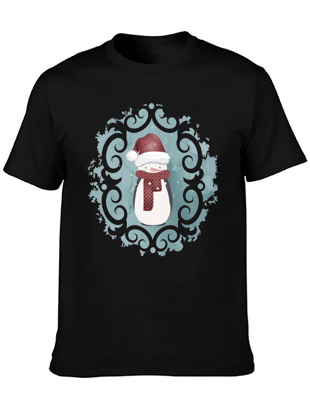 Festive Snowman Graphic Tee - Holiday Cheer