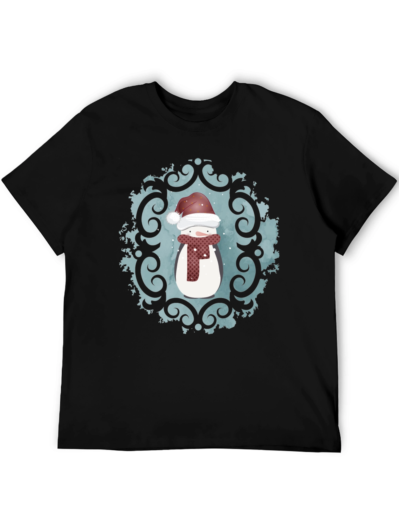 Festive Snowman Graphic Tee - Holiday Cheer