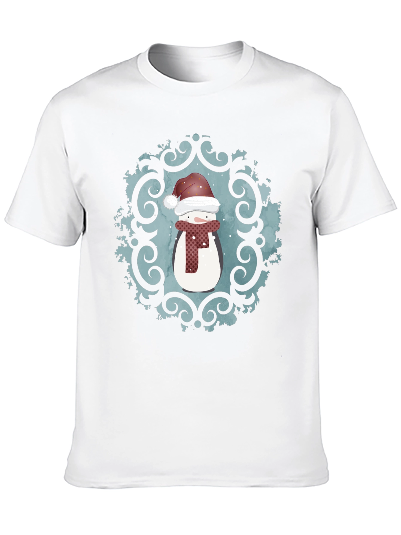 Festive Snowman Graphic Tee - Holiday Cheer