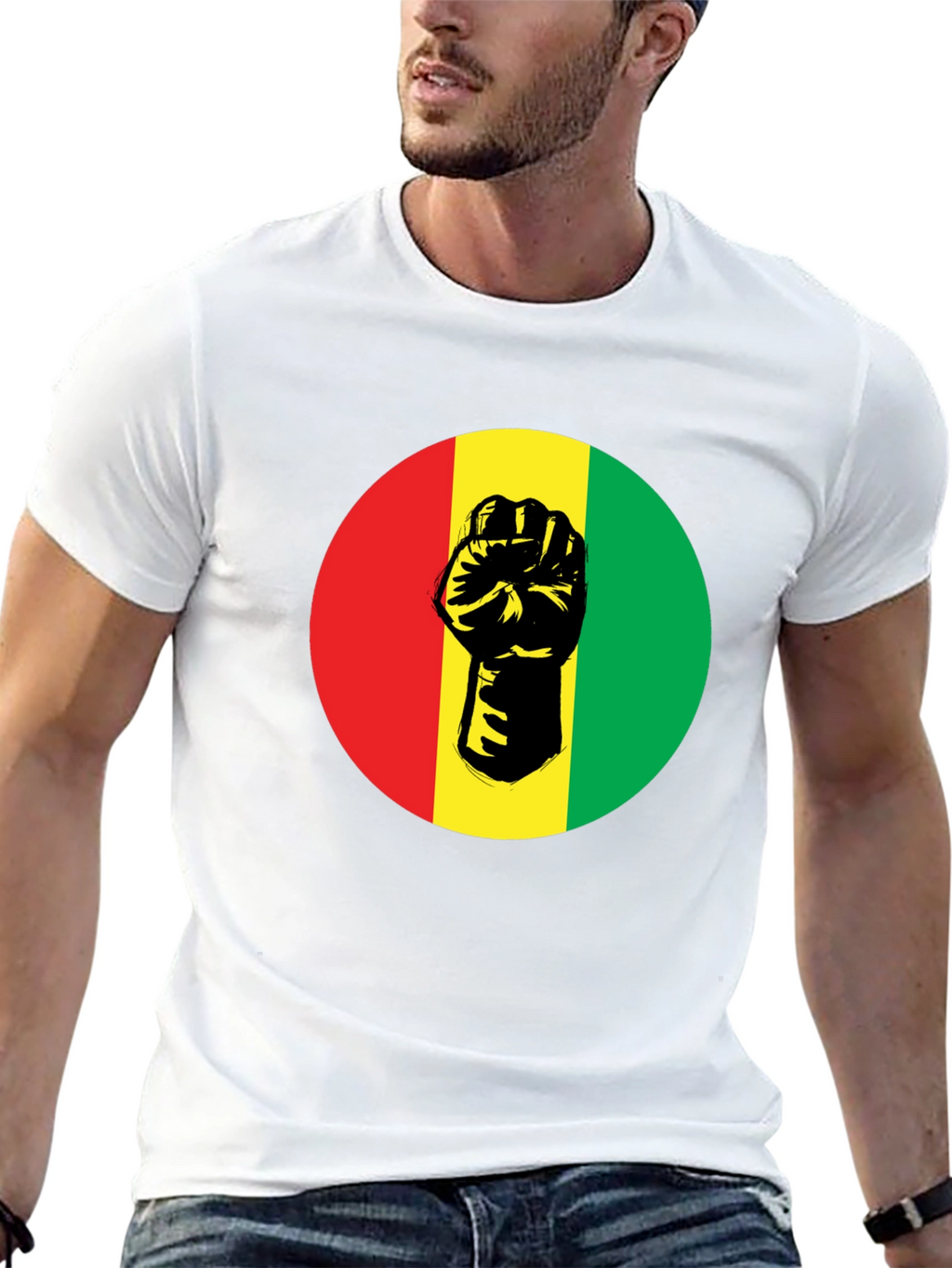 Pan-African Fist Graphic Tee - Black