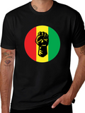 Pan-African Fist Graphic Tee - Black