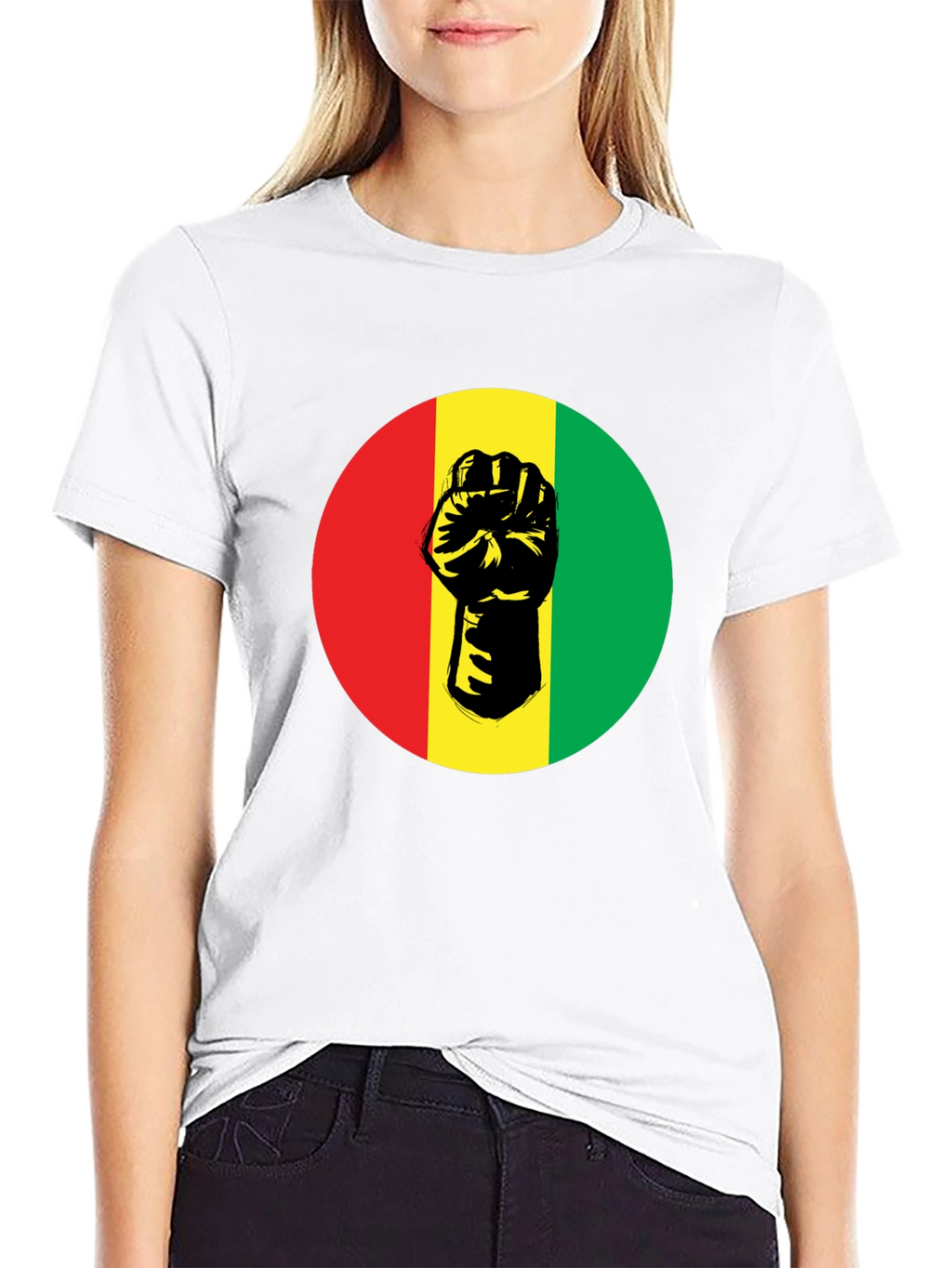 Pan-African Fist Graphic Tee - Black
