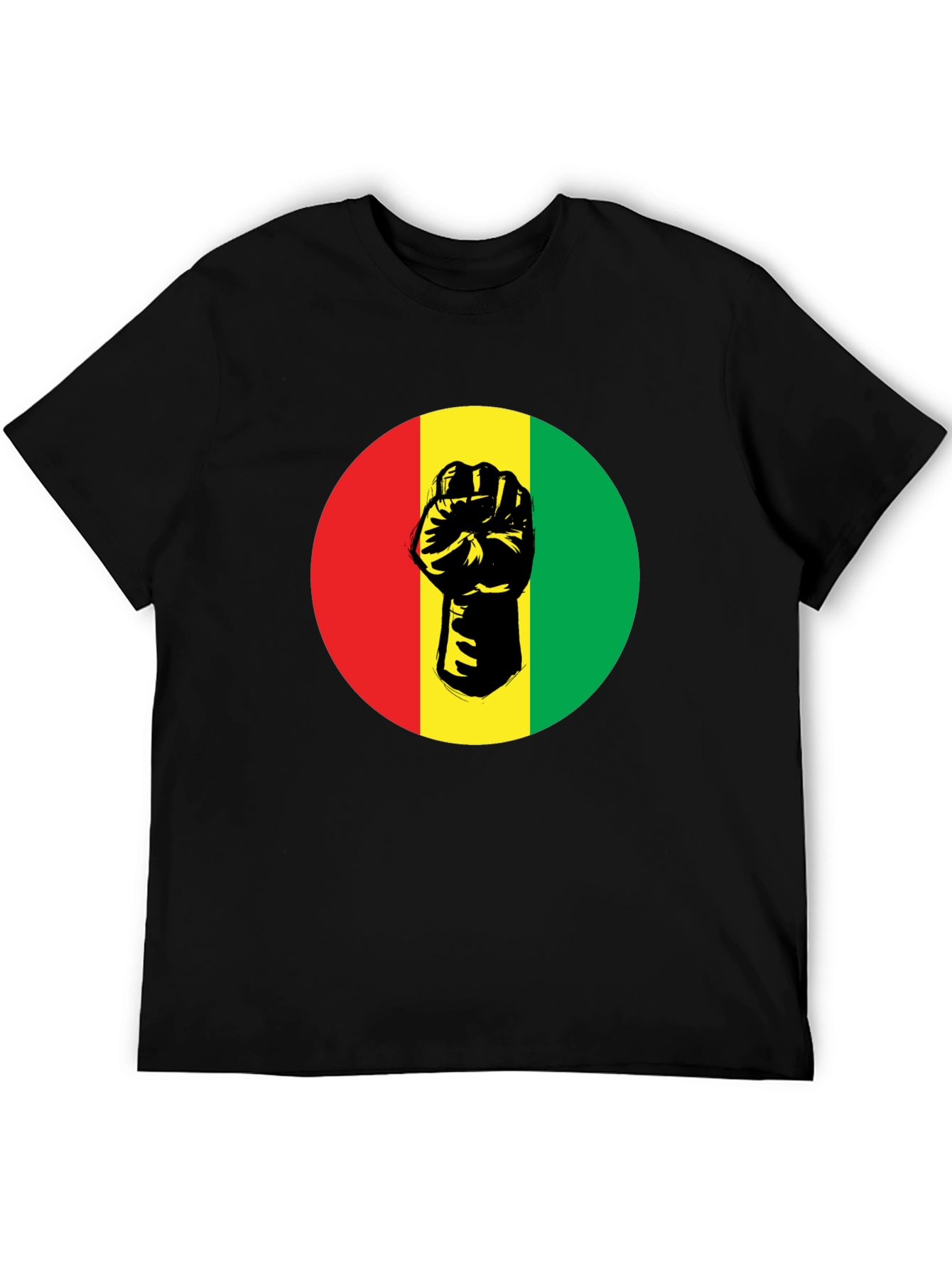 Pan-African Fist Graphic Tee - Black
