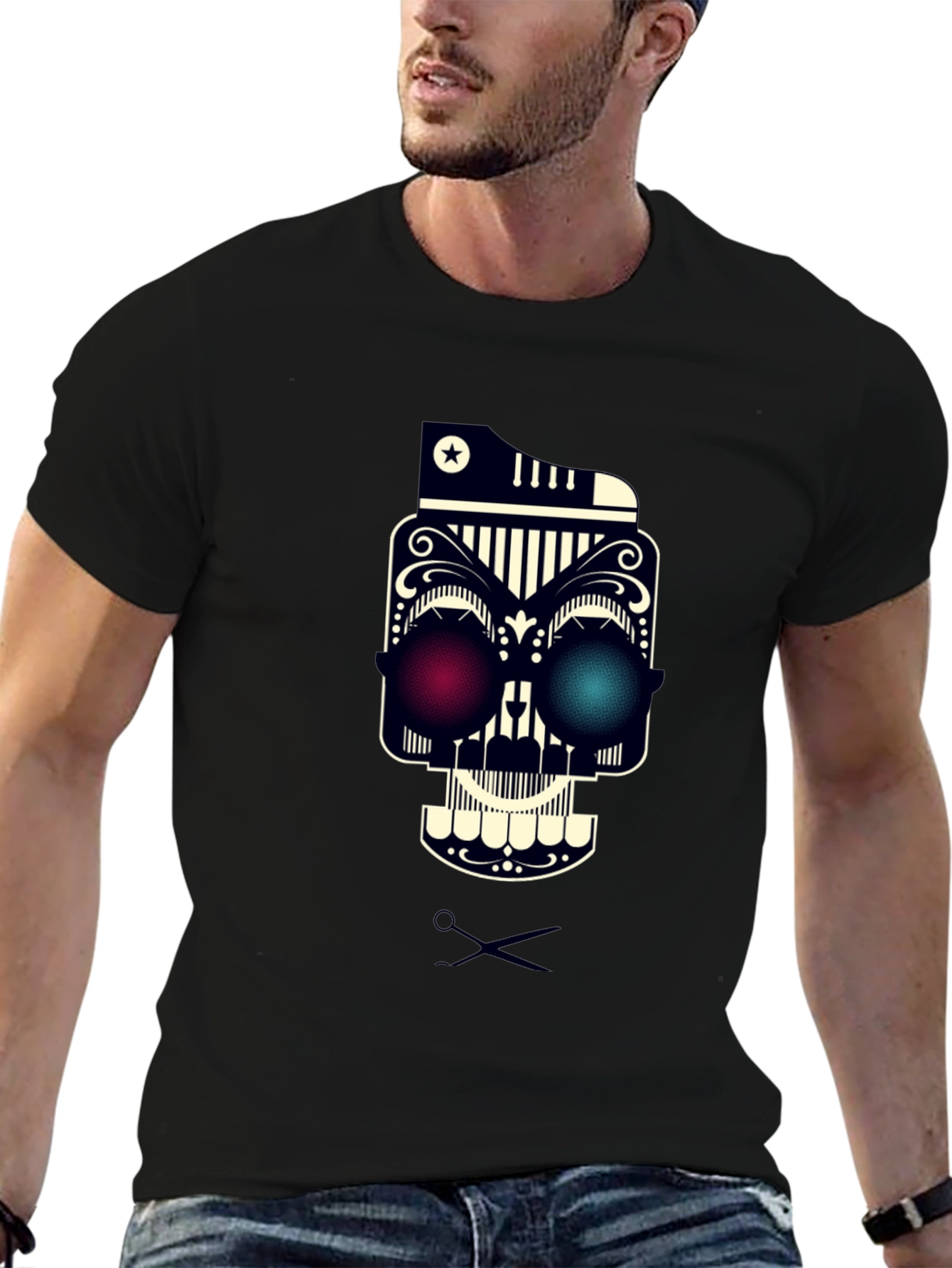 Skull Graphic Tee - Edgy Streetwear Style