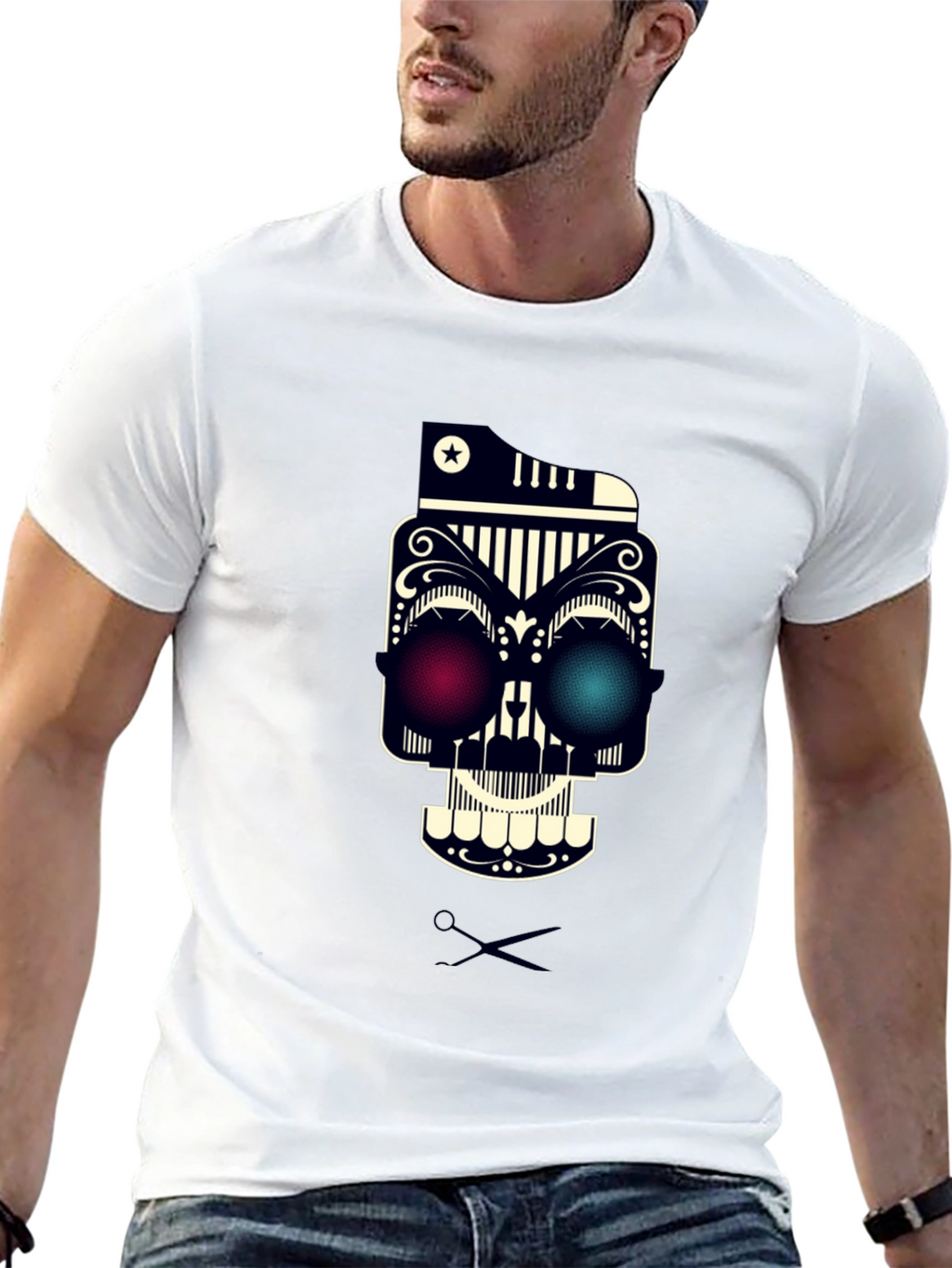 Skull Graphic Tee - Edgy Streetwear Style