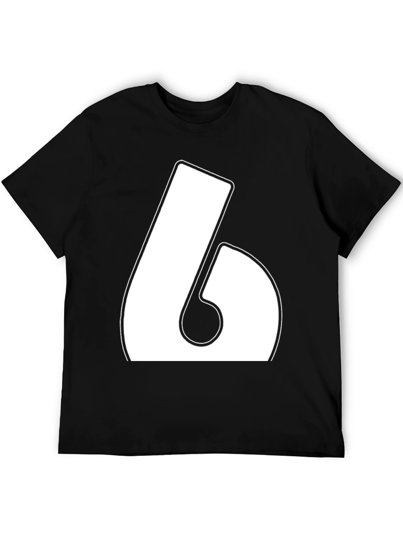 Bold Number 6 Graphic T-Shirt