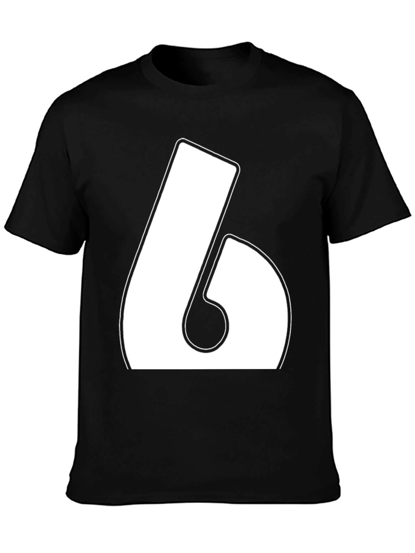Bold Number 6 Graphic T-Shirt