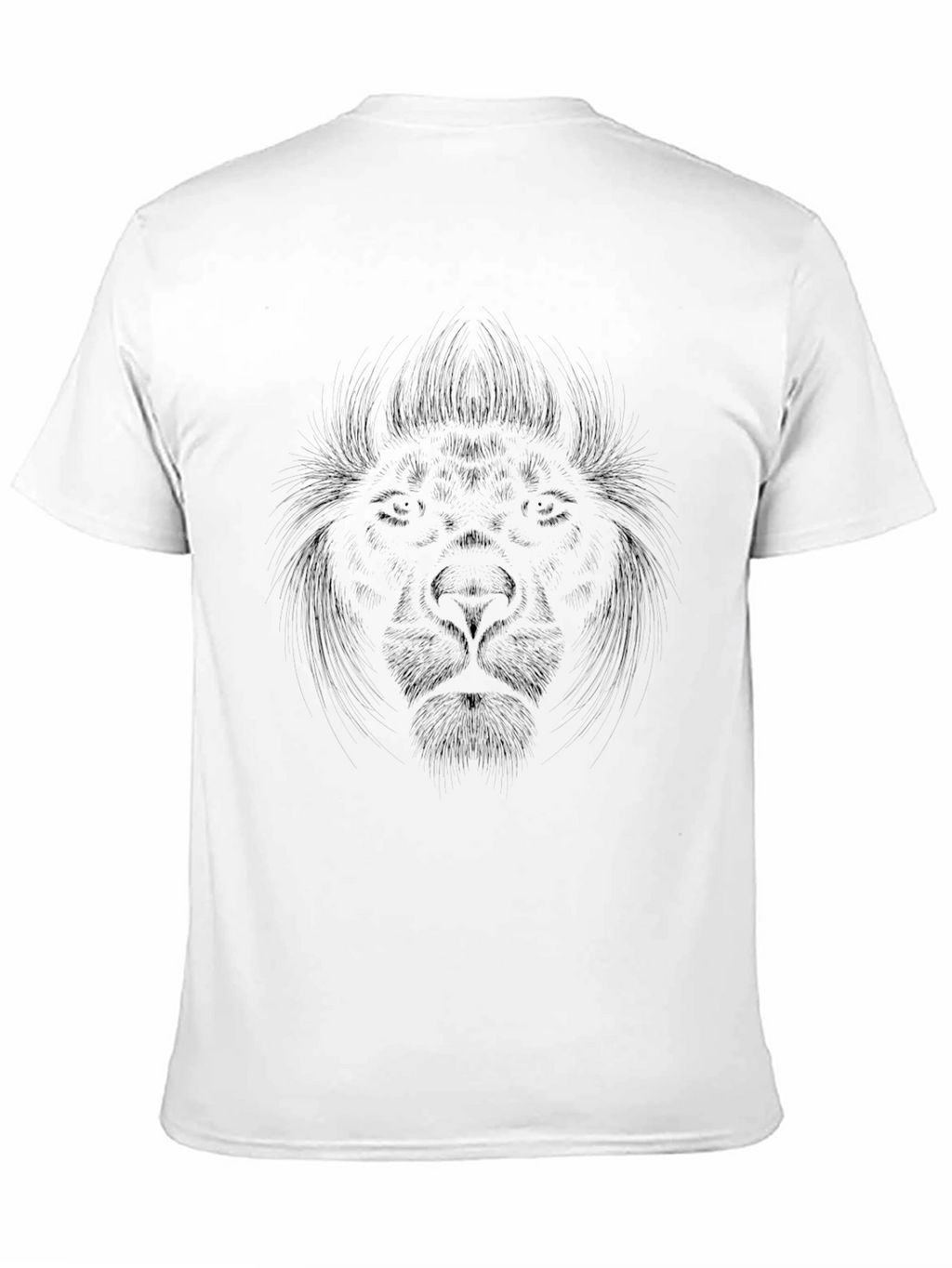 Lion Face Graphic Black T-Shirt
