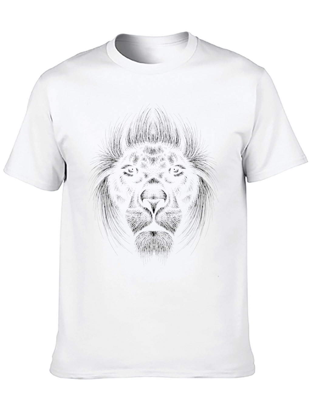 Lion Face Graphic Black T-Shirt