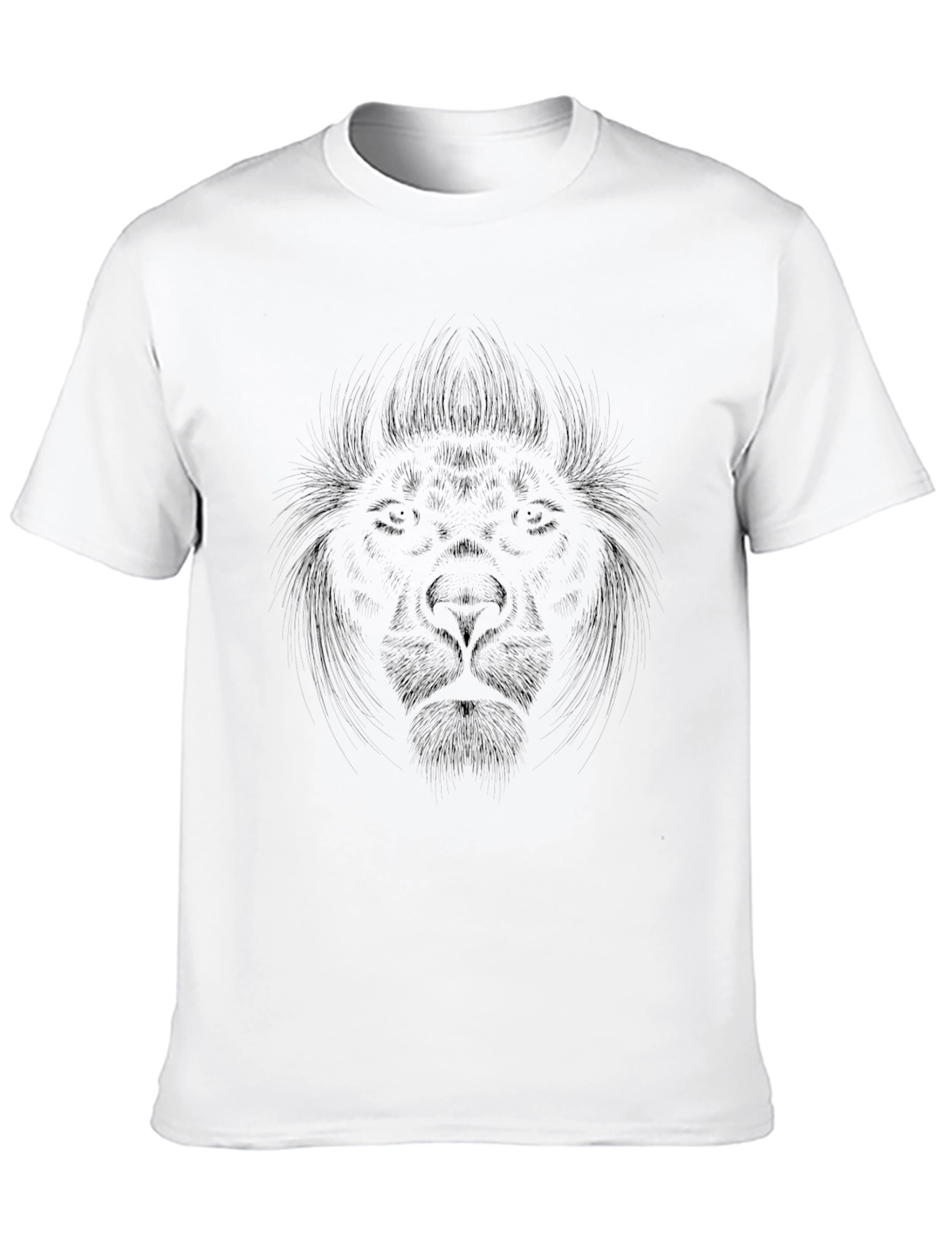 Lion Face Graphic Black T-Shirt
