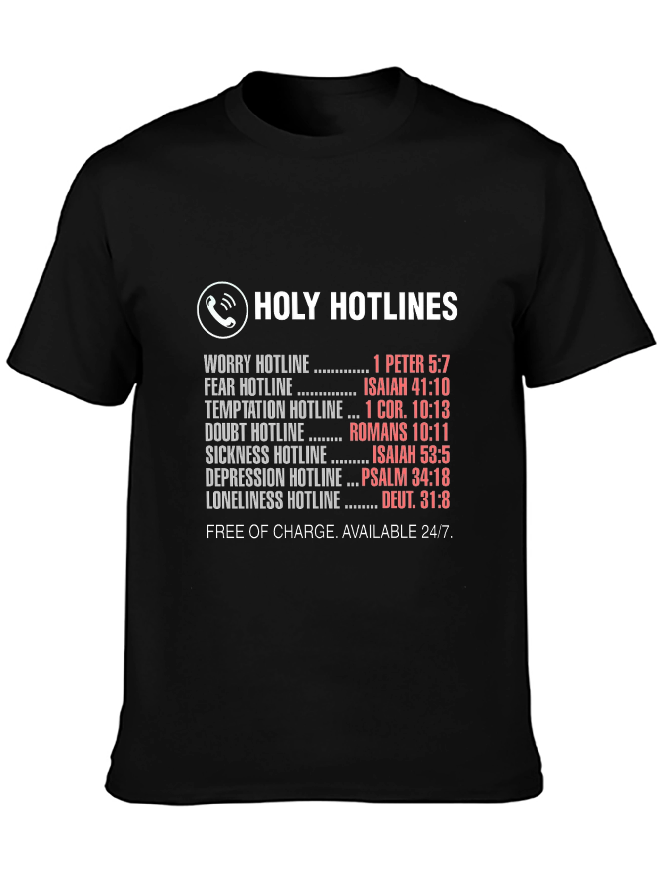 Holy Hotlines Christian T-Shirt - Faith Based Tee